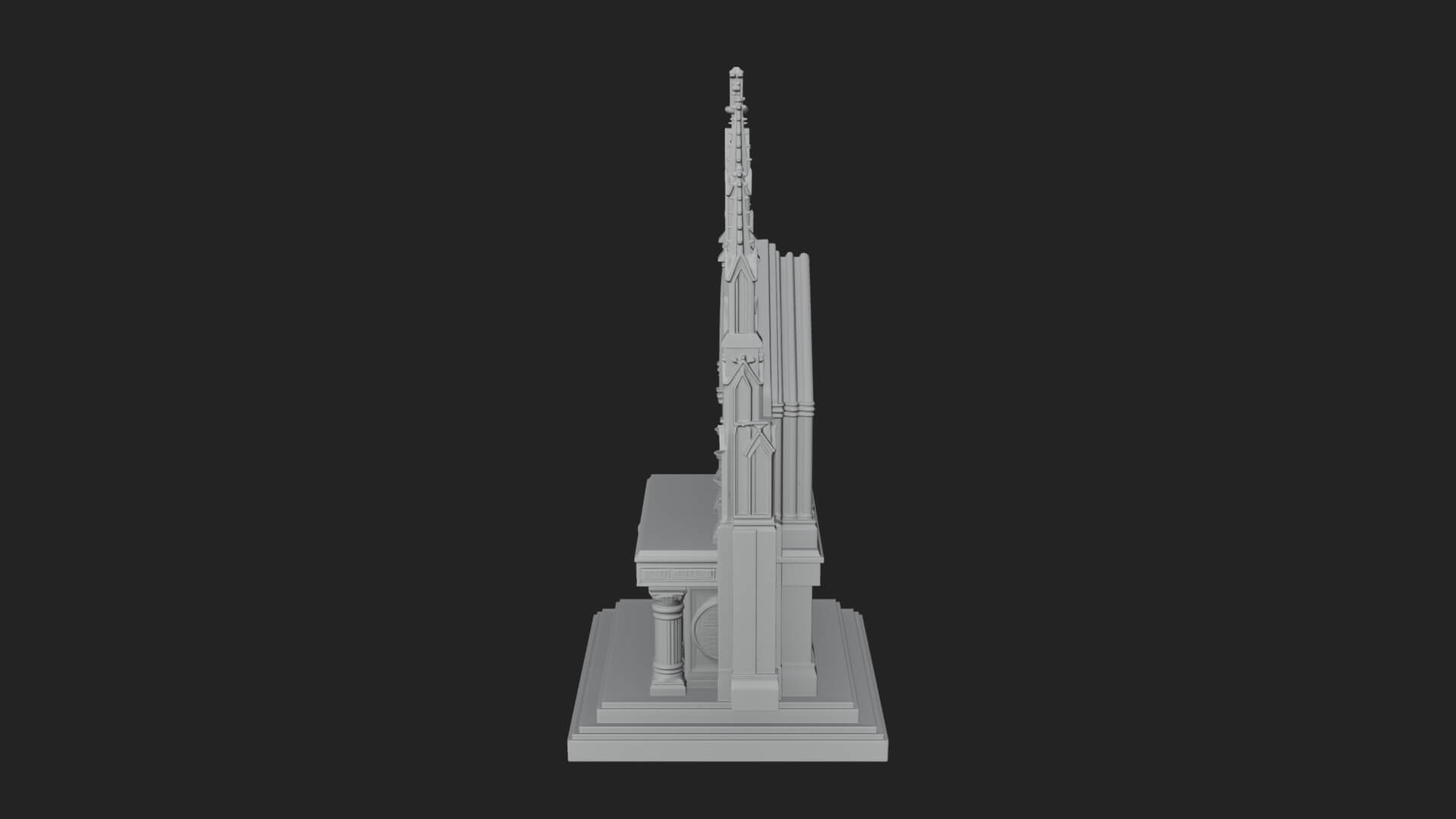 Gothic Church Altar Model Design 4 3D Print Model 3D Model
