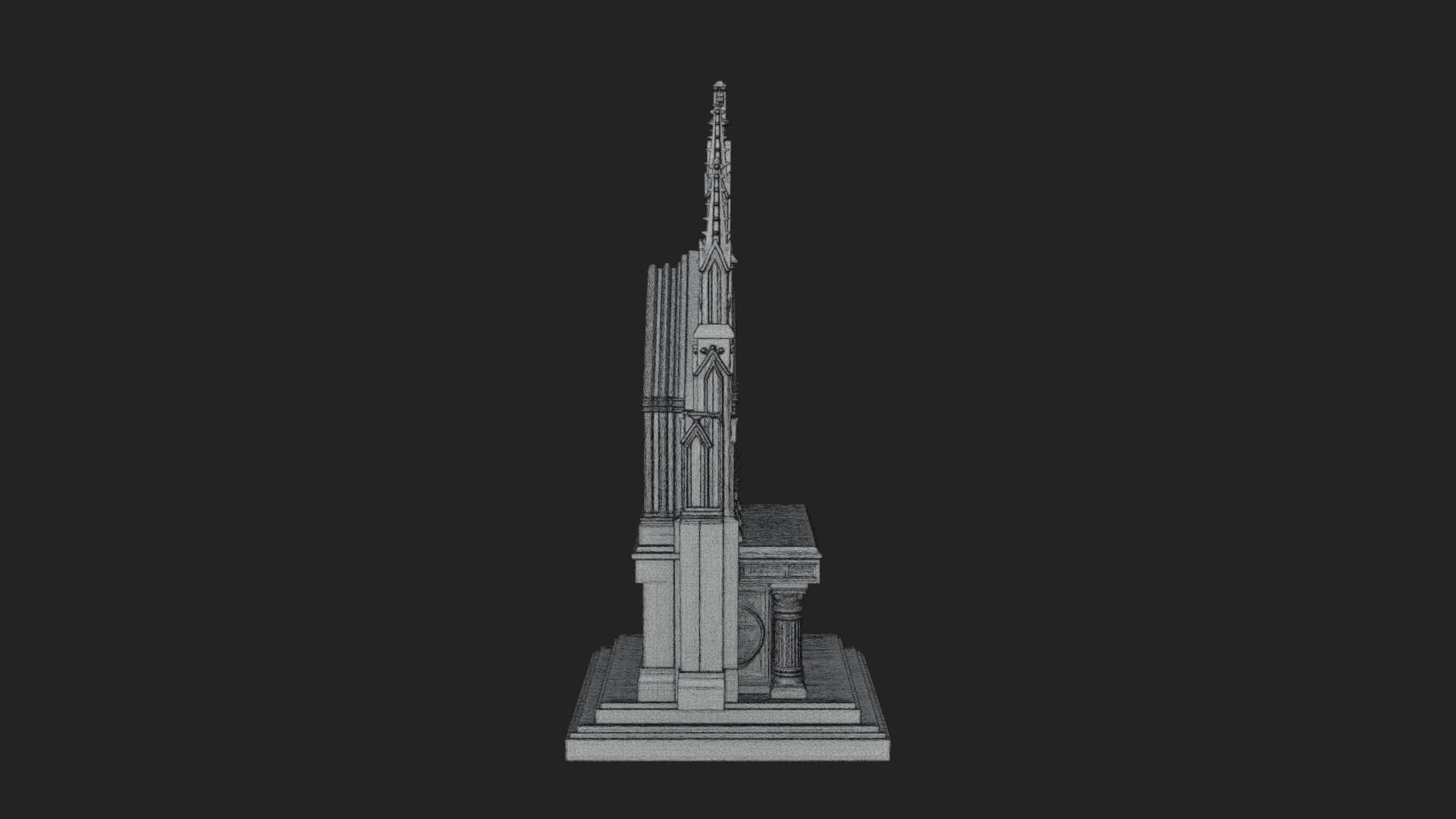 Gothic Church Altar Model Design 4 3D Print Model 3D Model