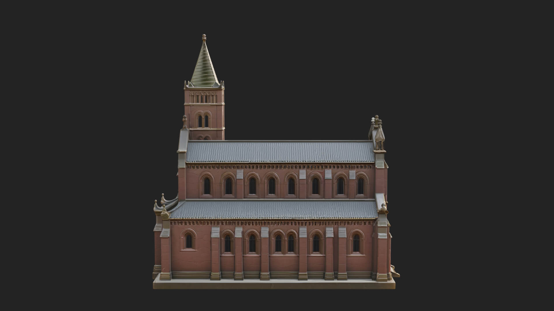 Gothic Church Model Design 1 3D Print Model 3D Model