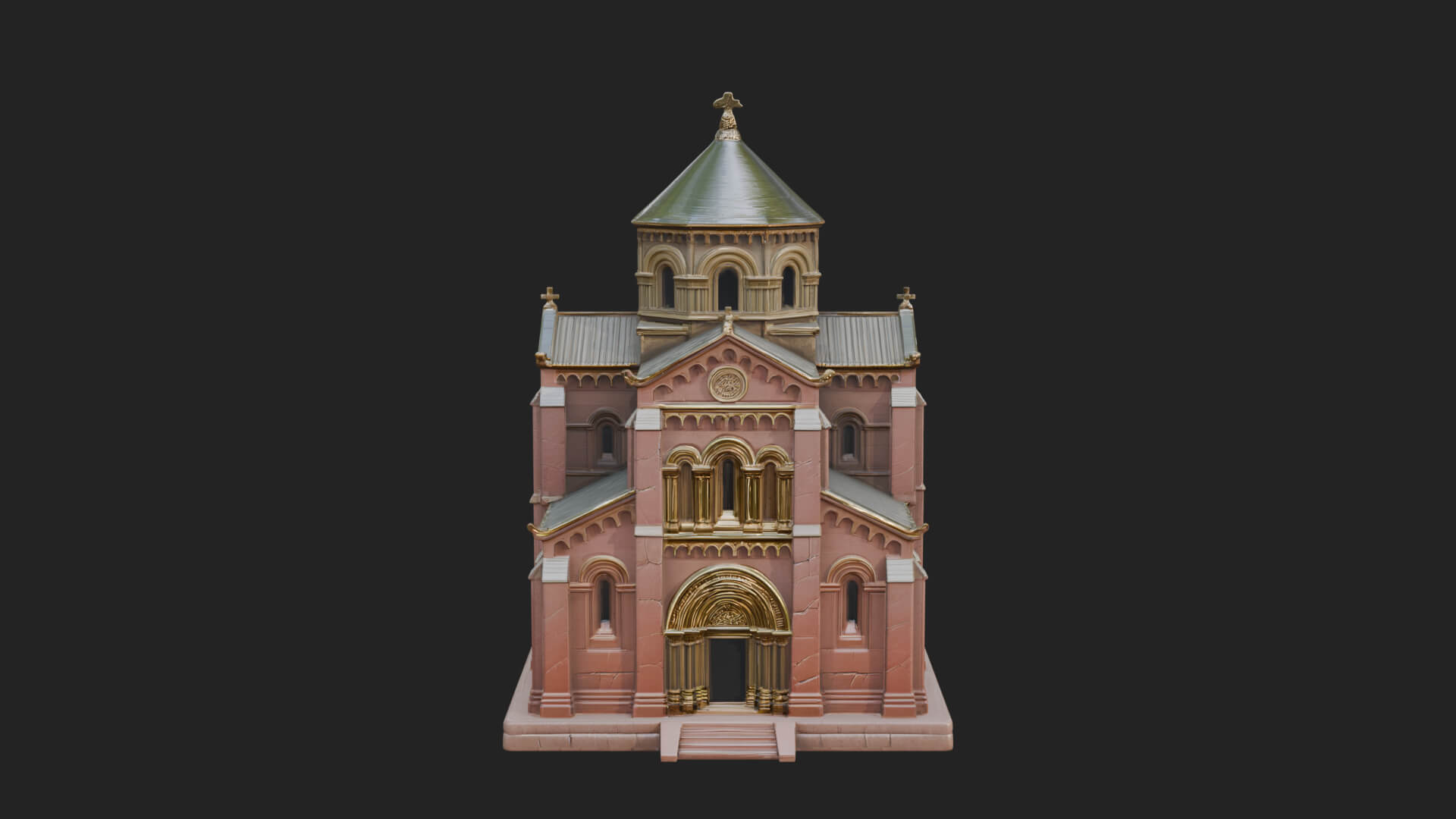 Gothic Church Model Design 3 3D Print Model 3D Model
