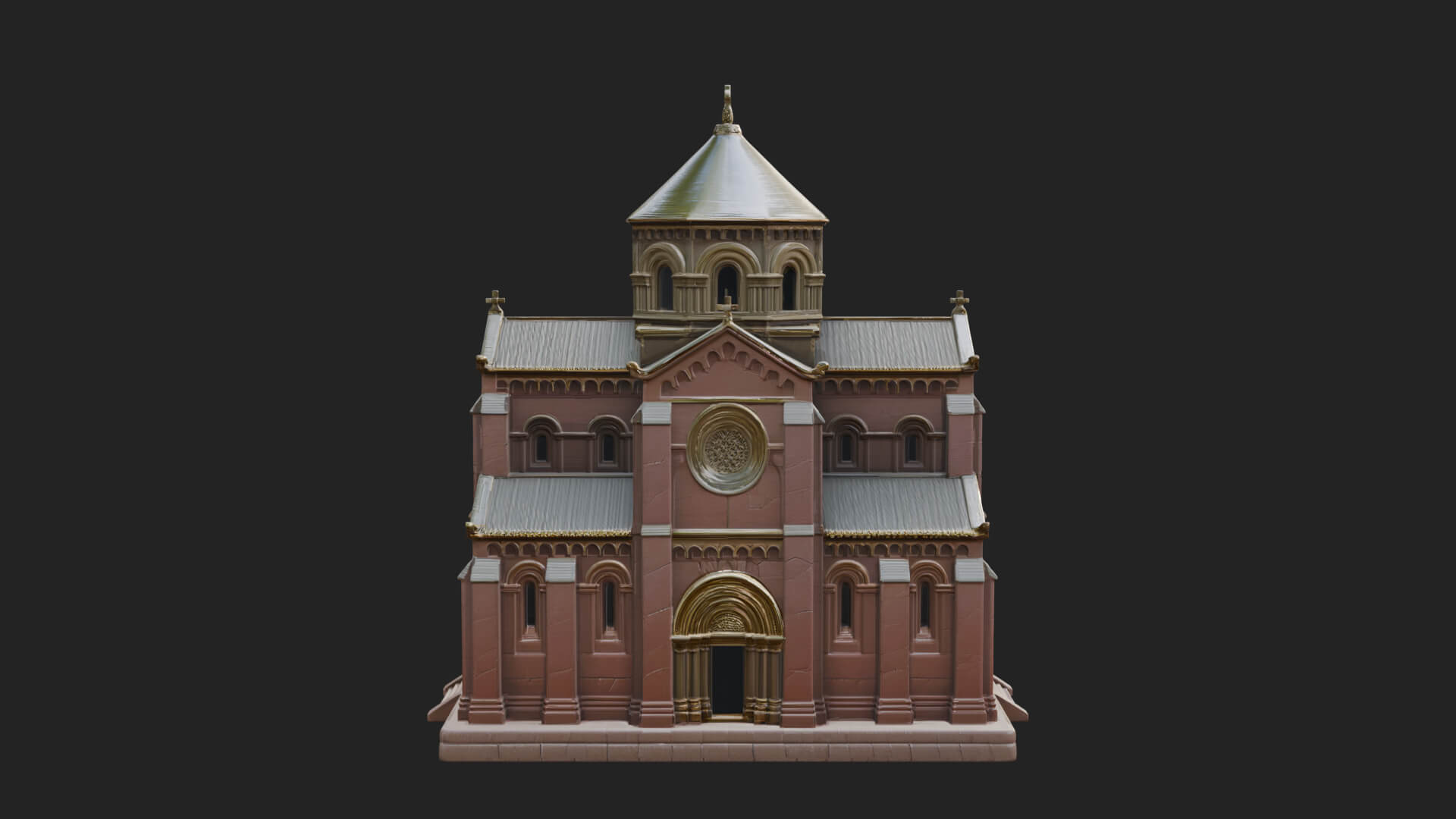 Gothic Church Model Design 3 3D Print Model 3D Model