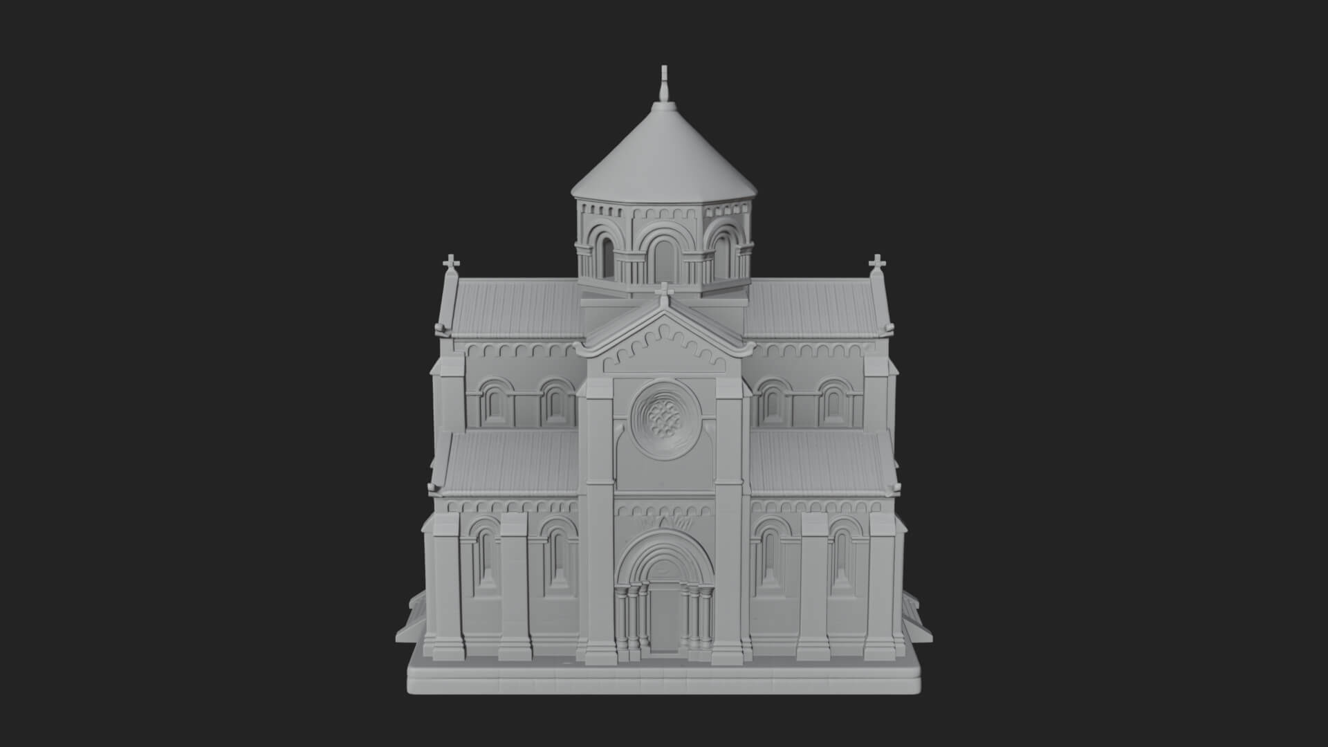 Gothic Church Model Design 3 3D Print Model 3D Model