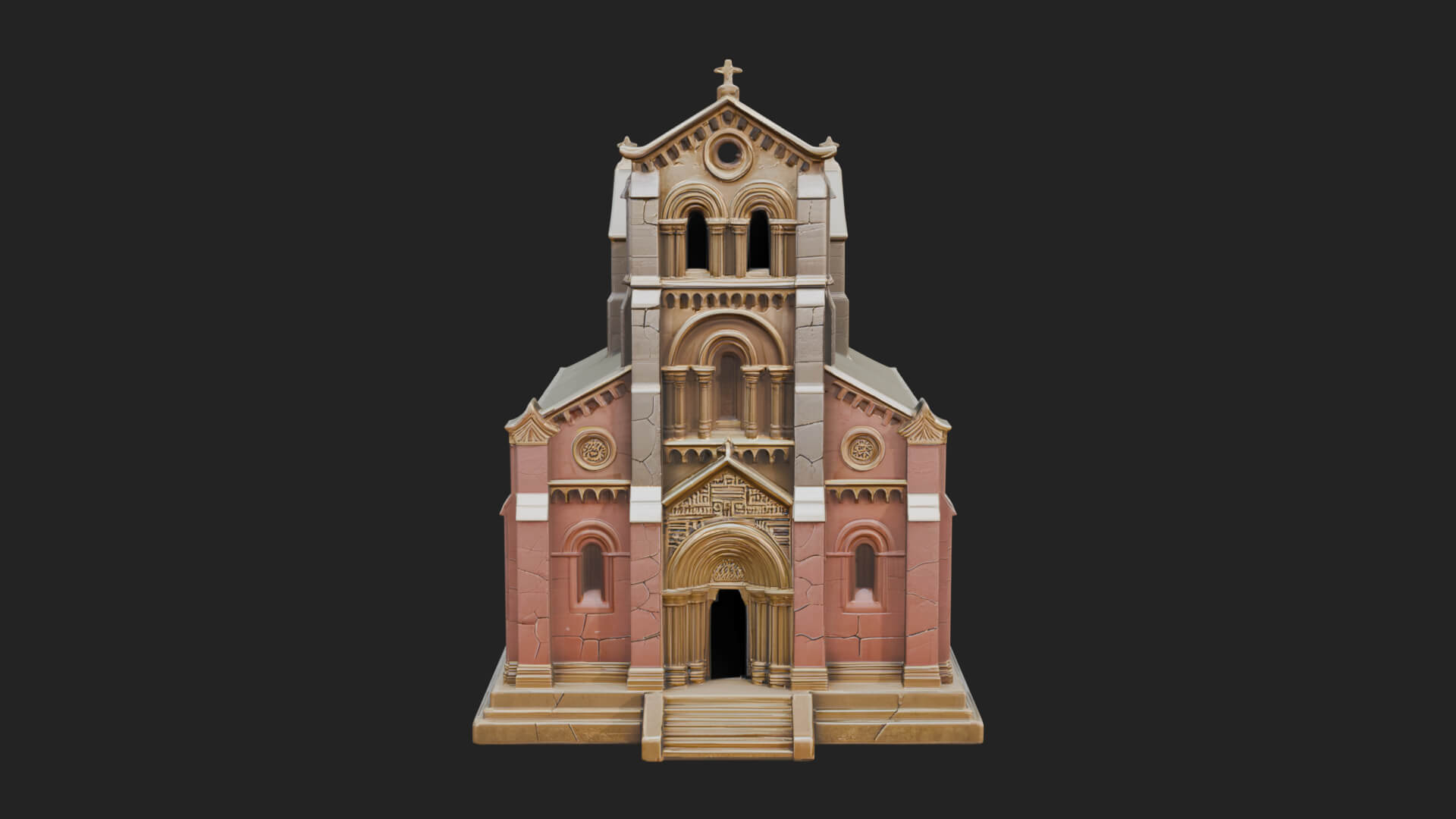 Gothic Church Model Design 4 3D Print Model 3D Model