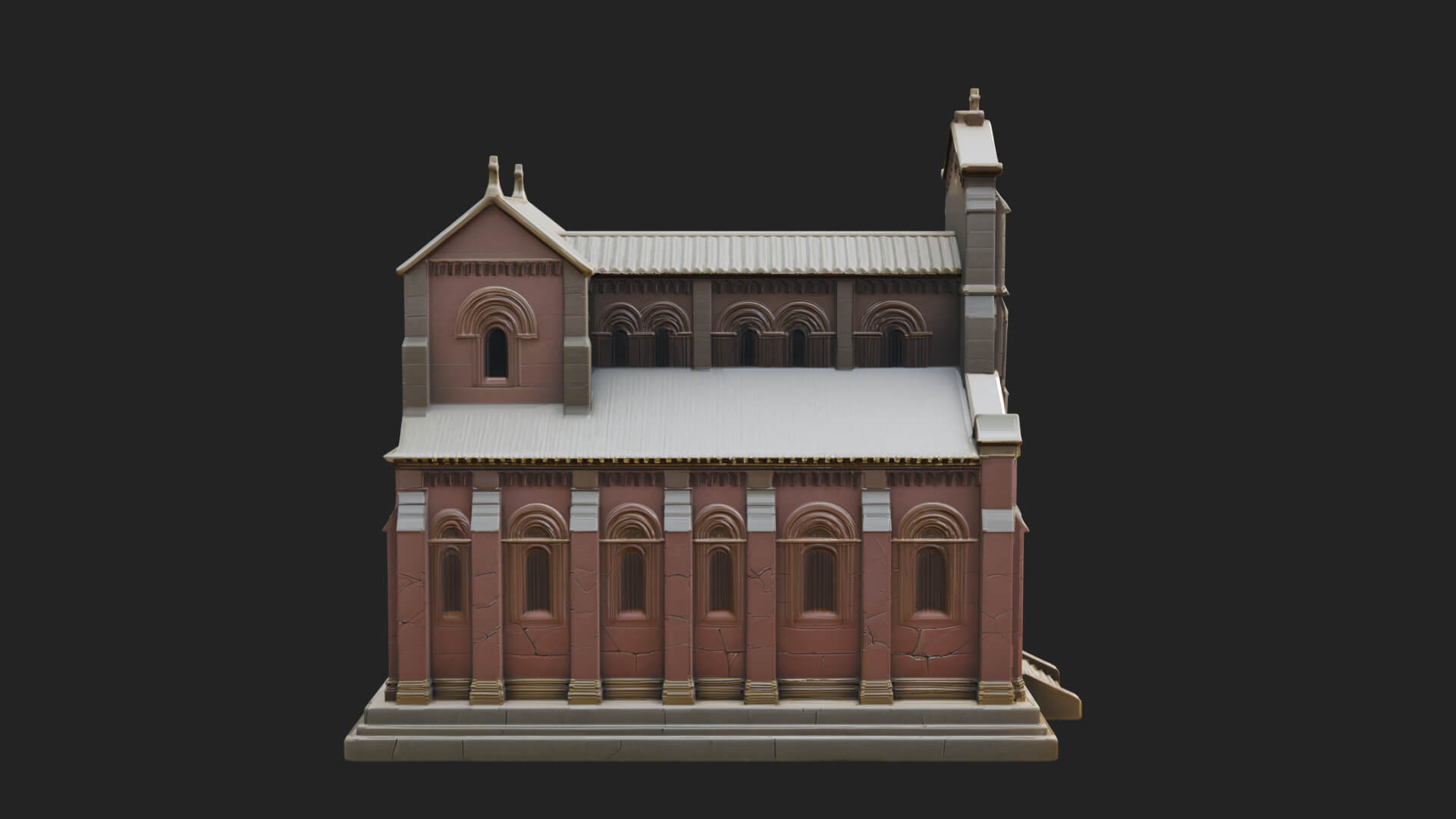 Gothic Church Model Design 4 3D Print Model 3D Model