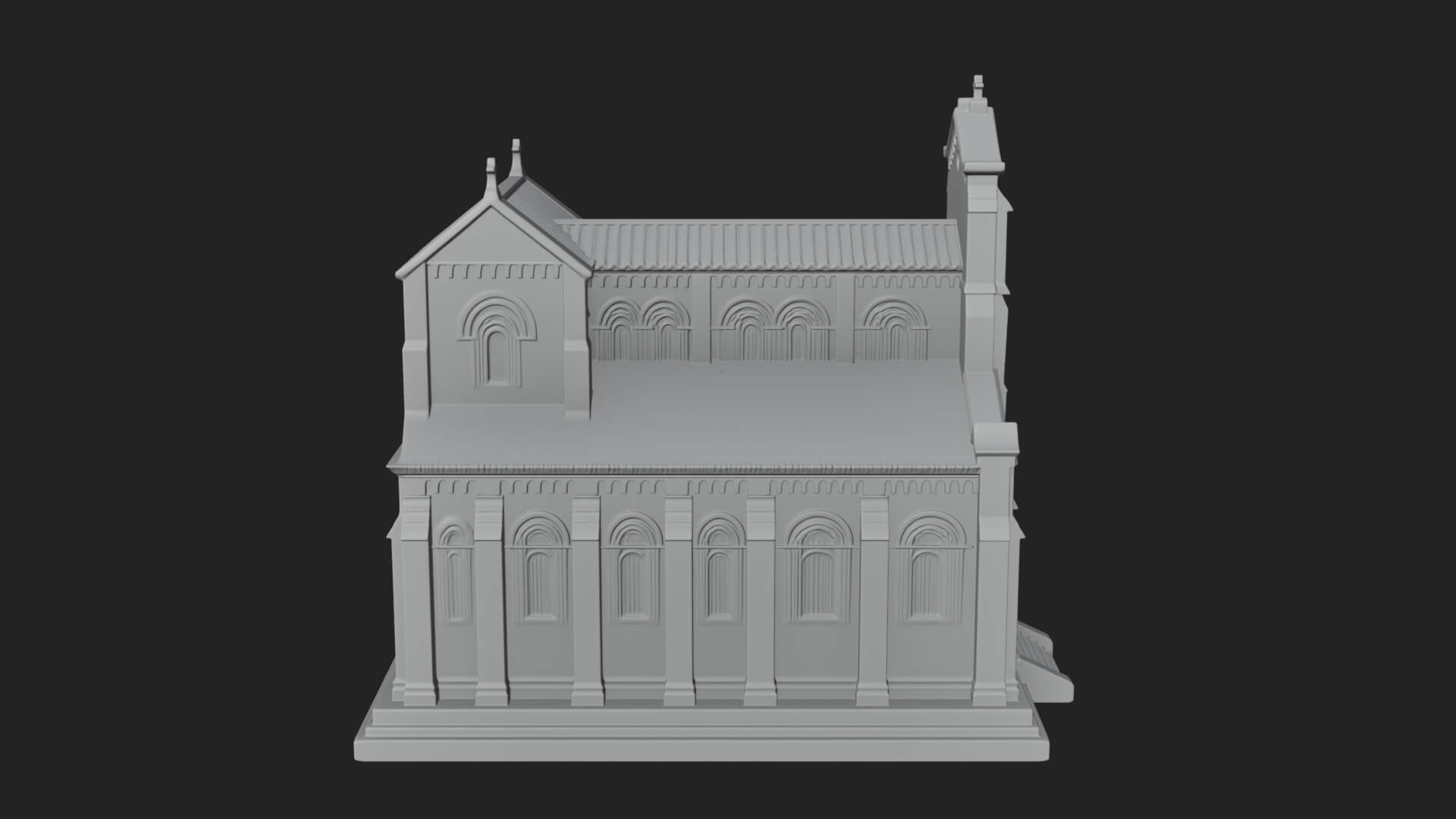 Gothic Church Model Design 4 3D Print Model 3D Model