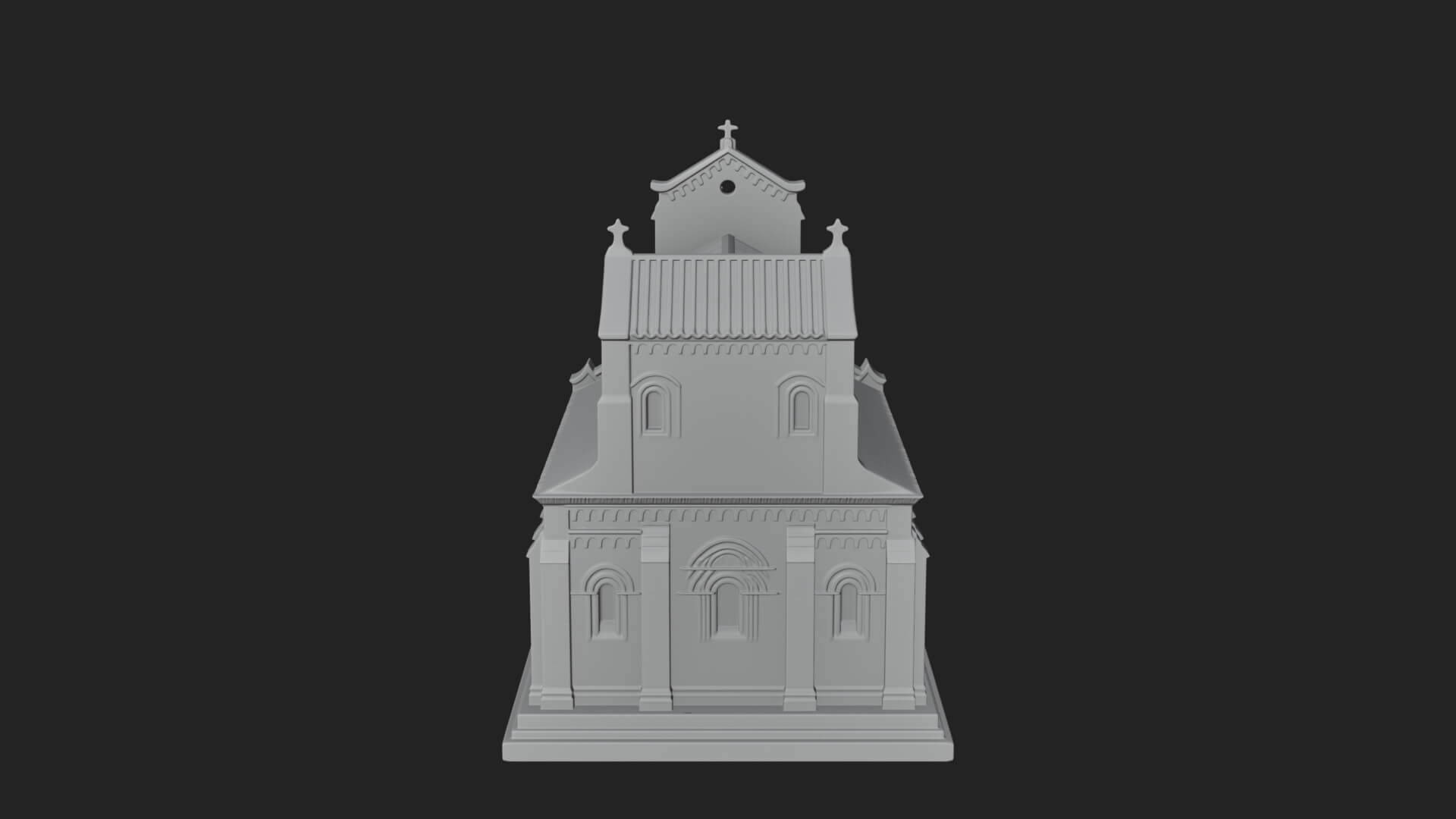 Gothic Church Model Design 4 3D Print Model 3D Model