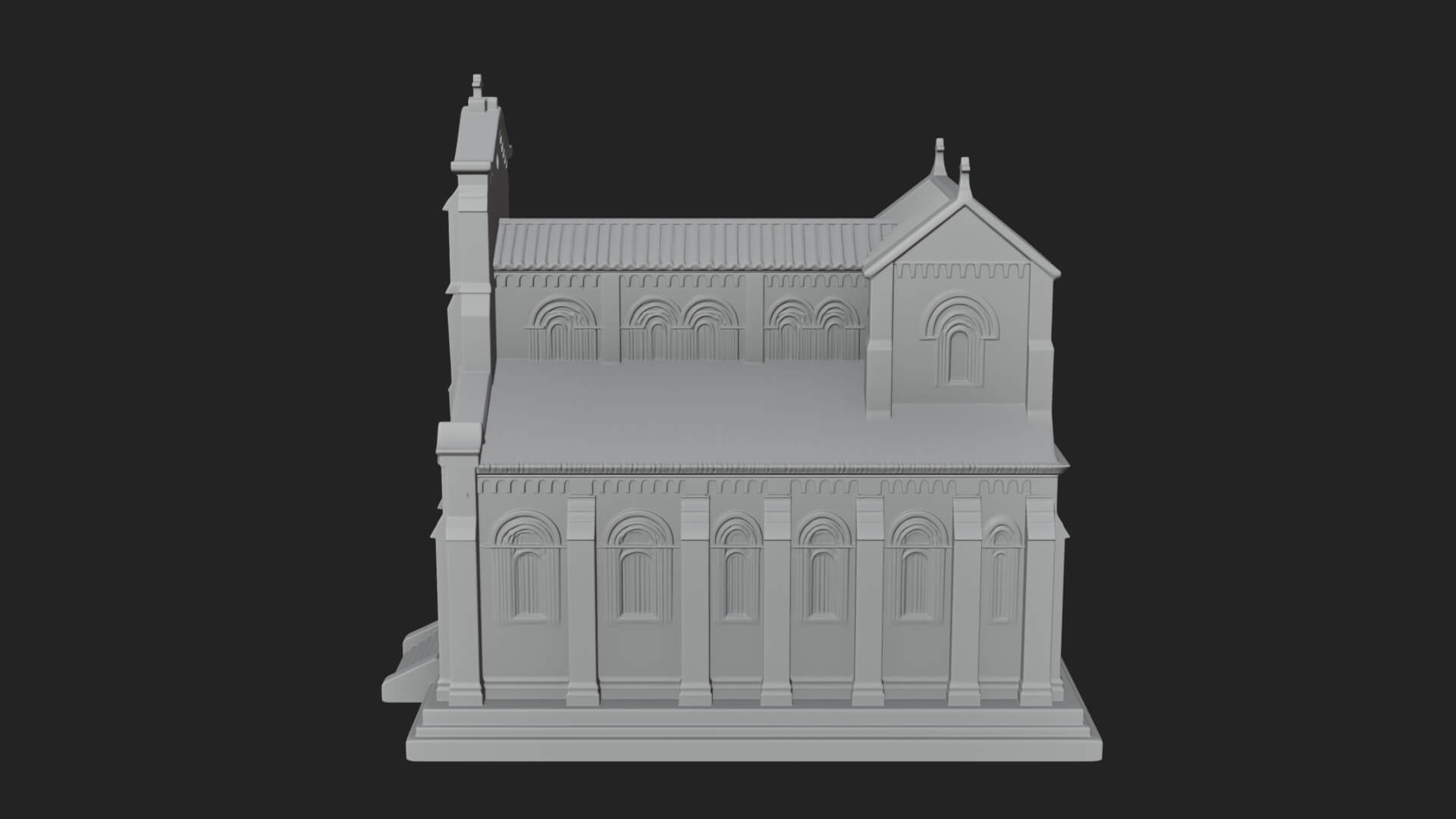 Gothic Church Model Design 4 3D Print Model 3D Model