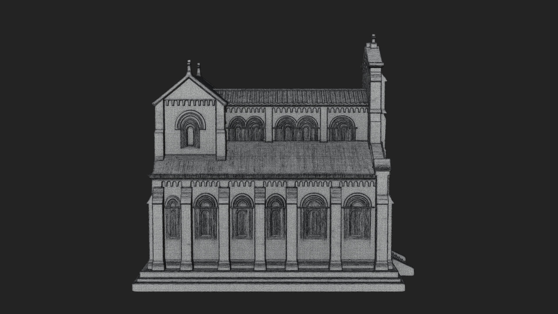 Gothic Church Model Design 4 3D Print Model 3D Model