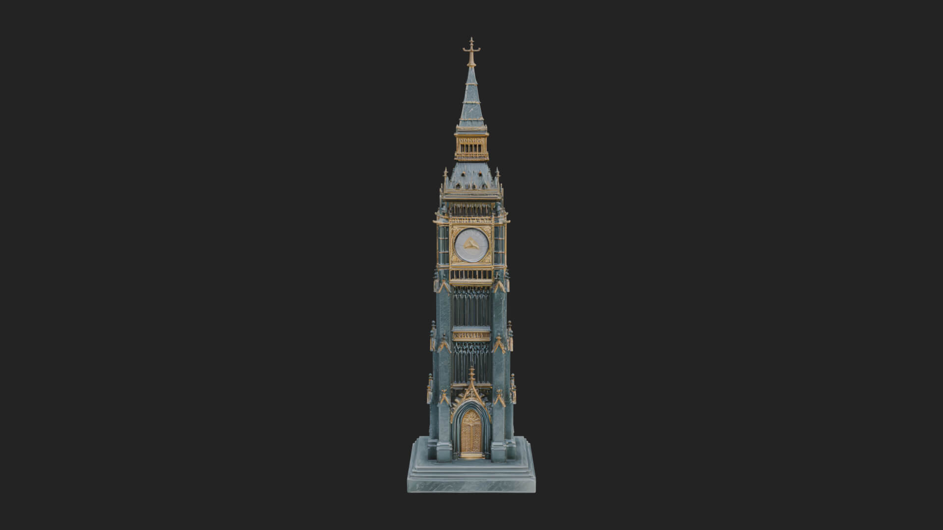 Gothic Clock Tower Design 3 3D Print Model 3D Model