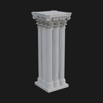 Gothic Cluster Column Design 3 3D Print Model