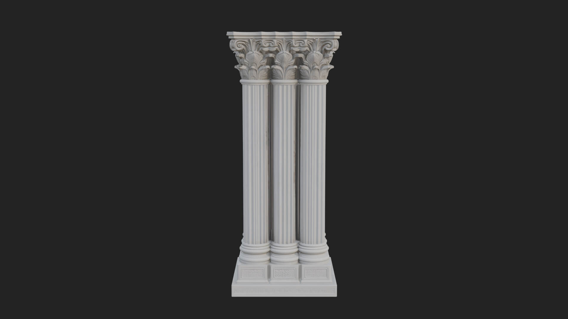 Gothic Cluster Column Design 4 3D Print Model 3D Model