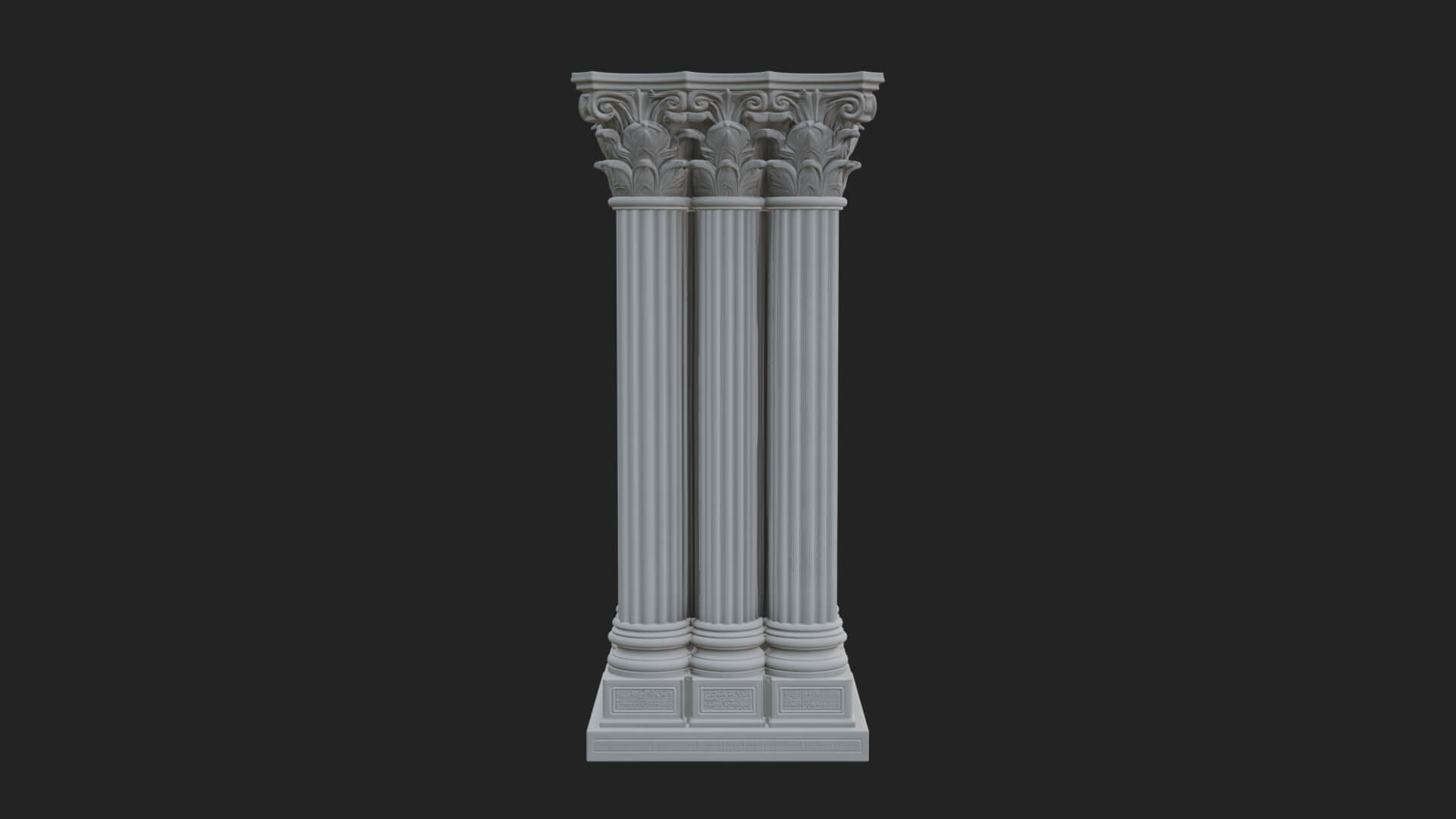 Gothic Cluster Column Design 4 3D Print Model 3D Model