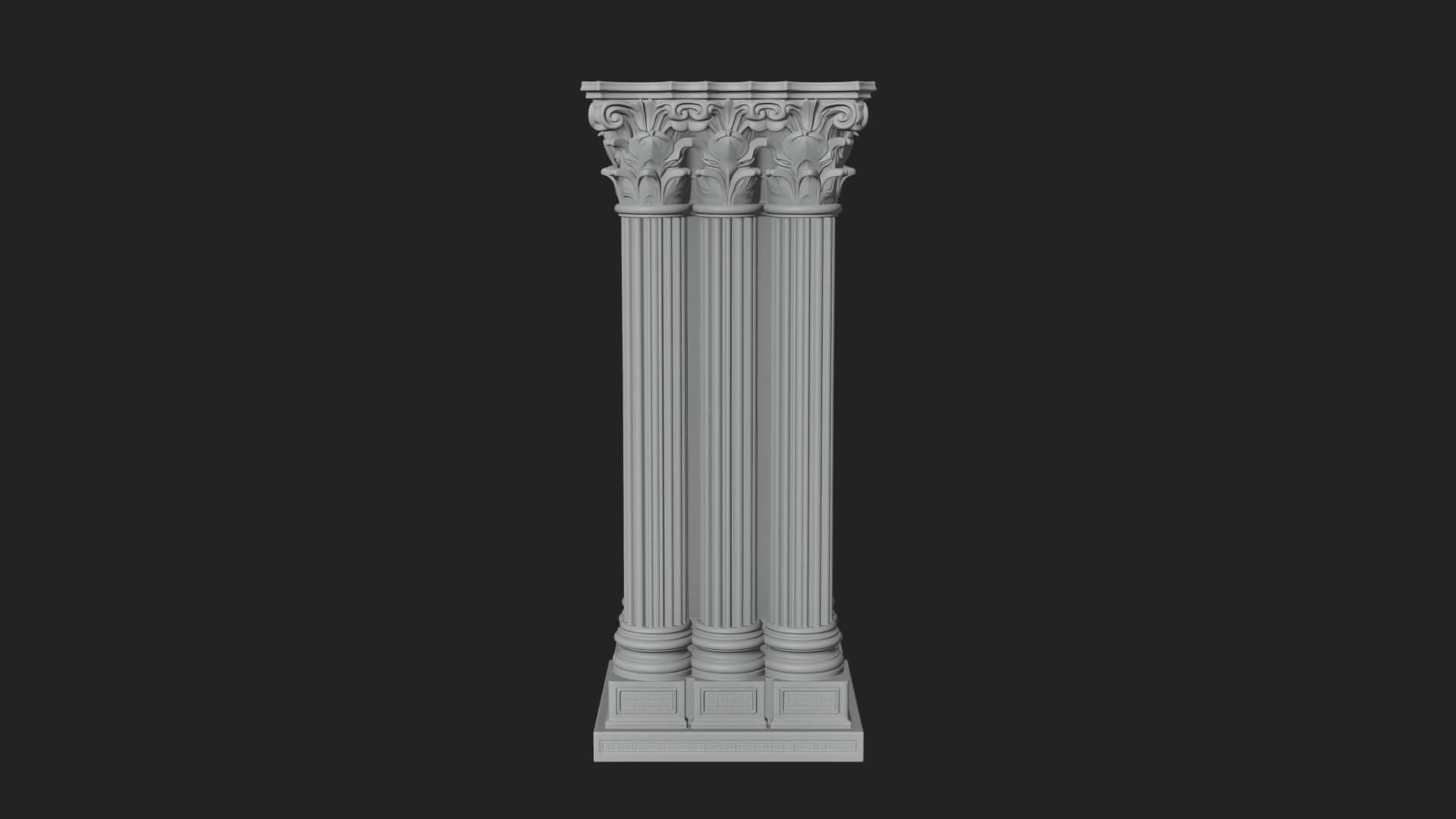 Gothic Cluster Column Design 4 3D Print Model 3D Model