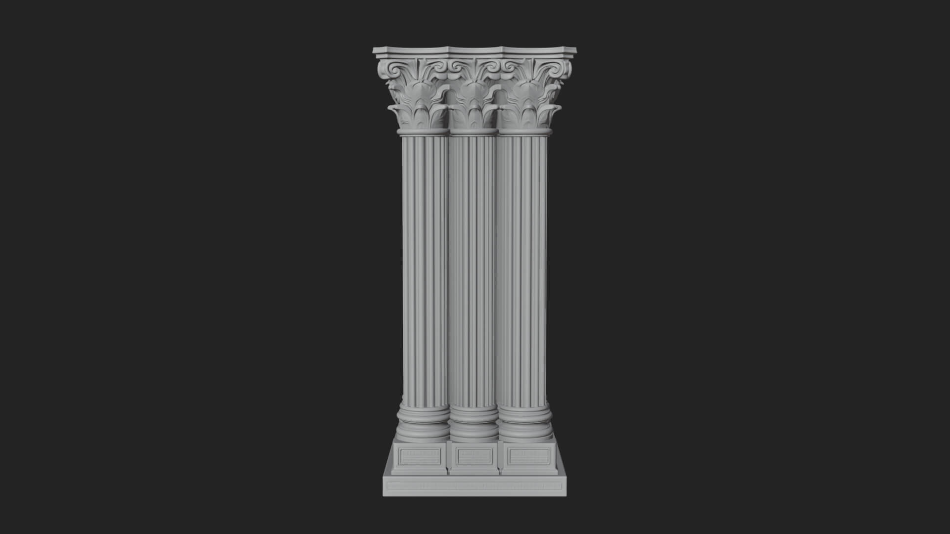 Gothic Cluster Column Design 4 3D Print Model 3D Model