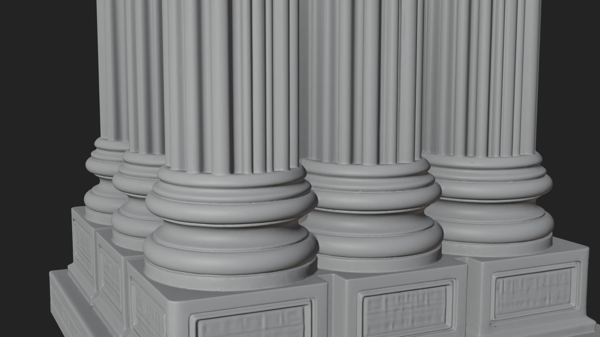 Gothic Cluster Column Design 4 3D Print Model 3D Model