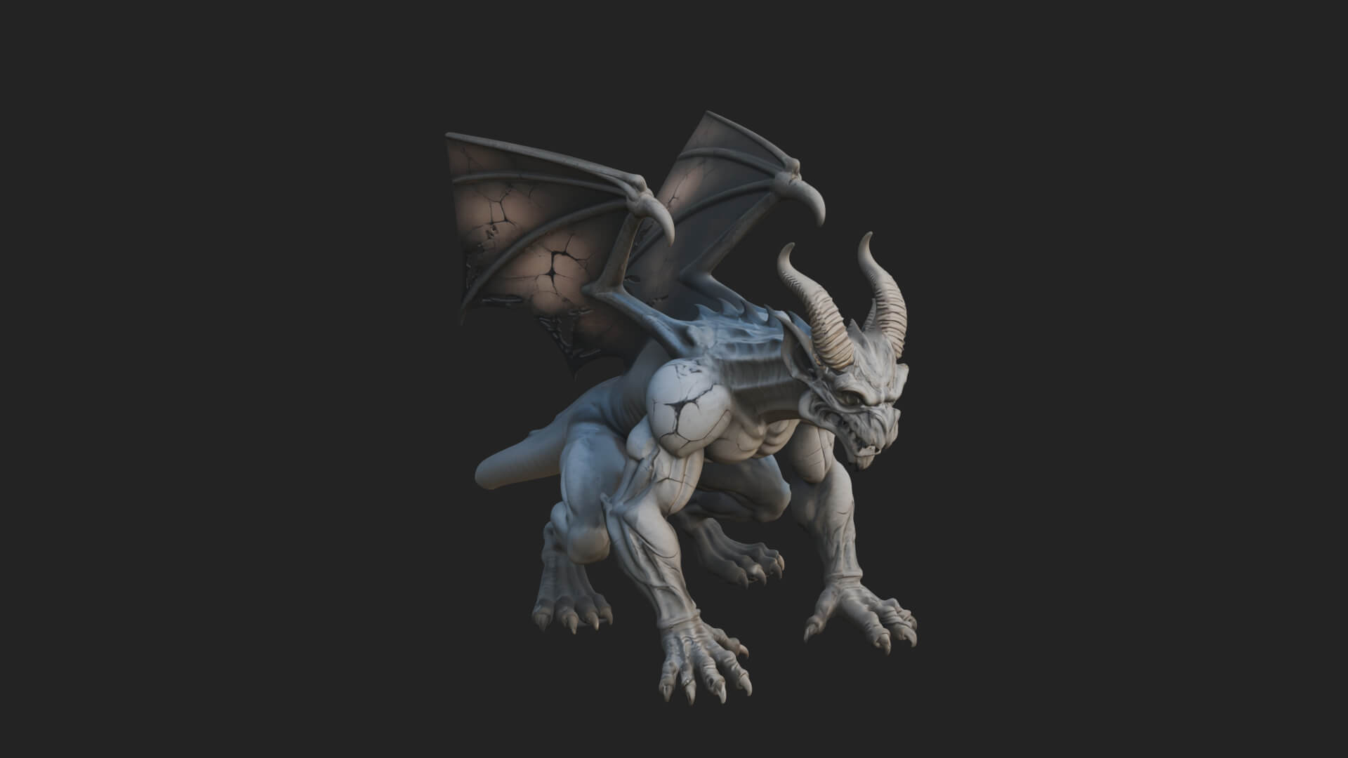 Gothic Gargoyle Statue Design 10 3D Print Model 3D Model