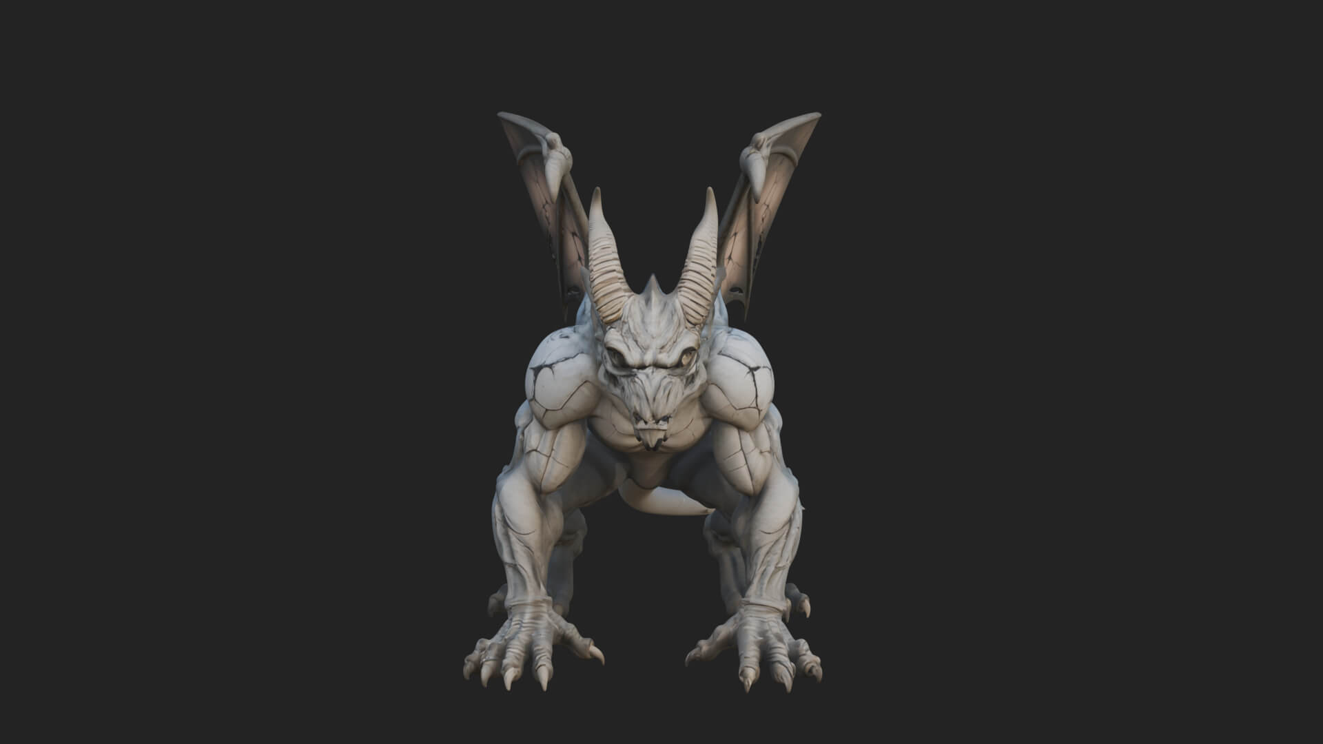Gothic Gargoyle Statue Design 10 3D Print Model 3D Model