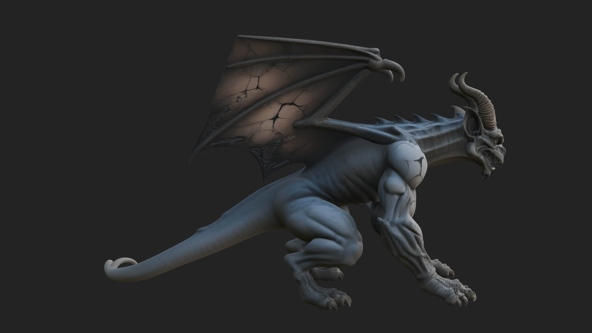 Gothic Gargoyle Statue Design 10 3D Print Model 3D Model