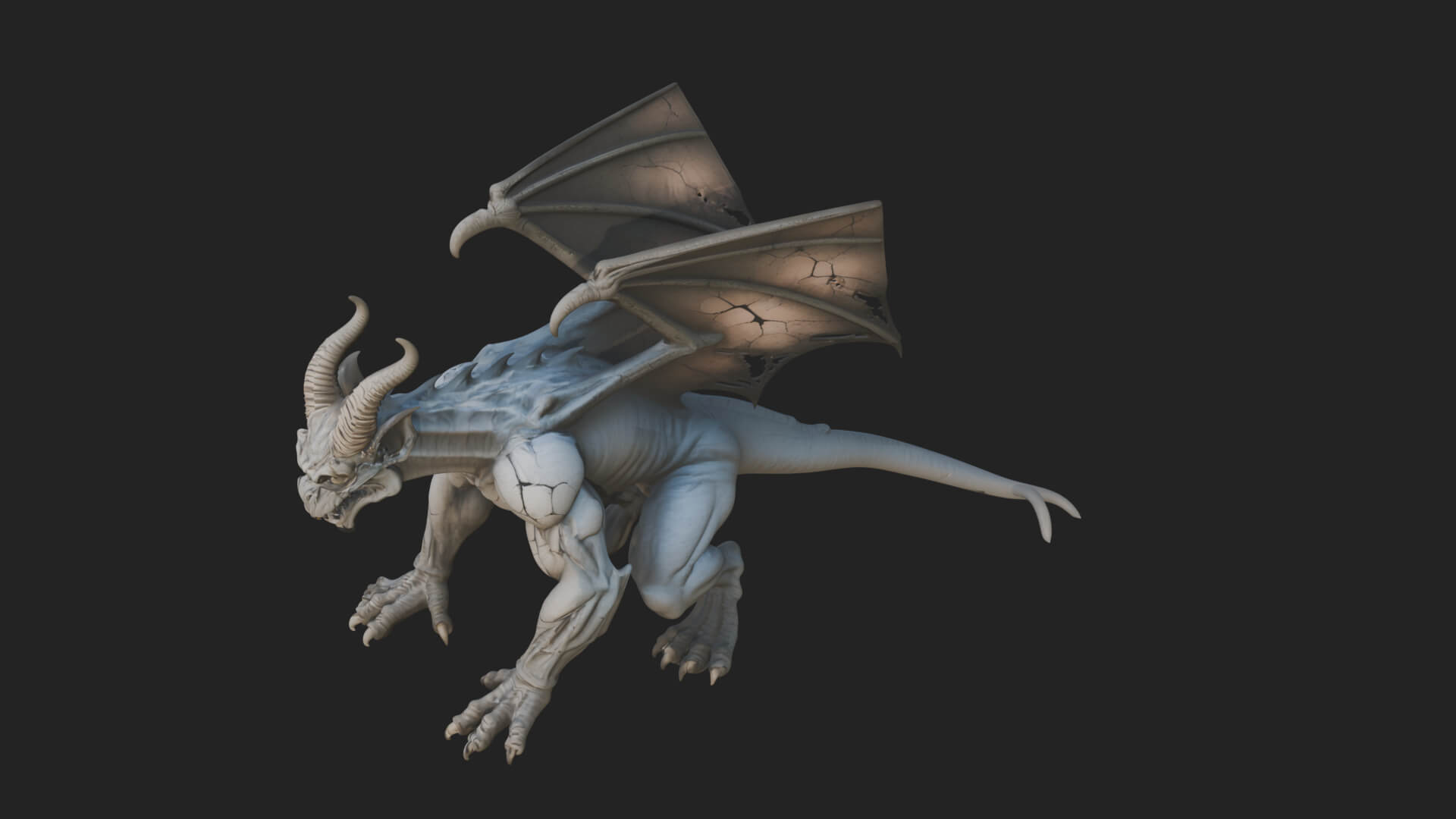 Gothic Gargoyle Statue Design 10 3D Print Model 3D Model