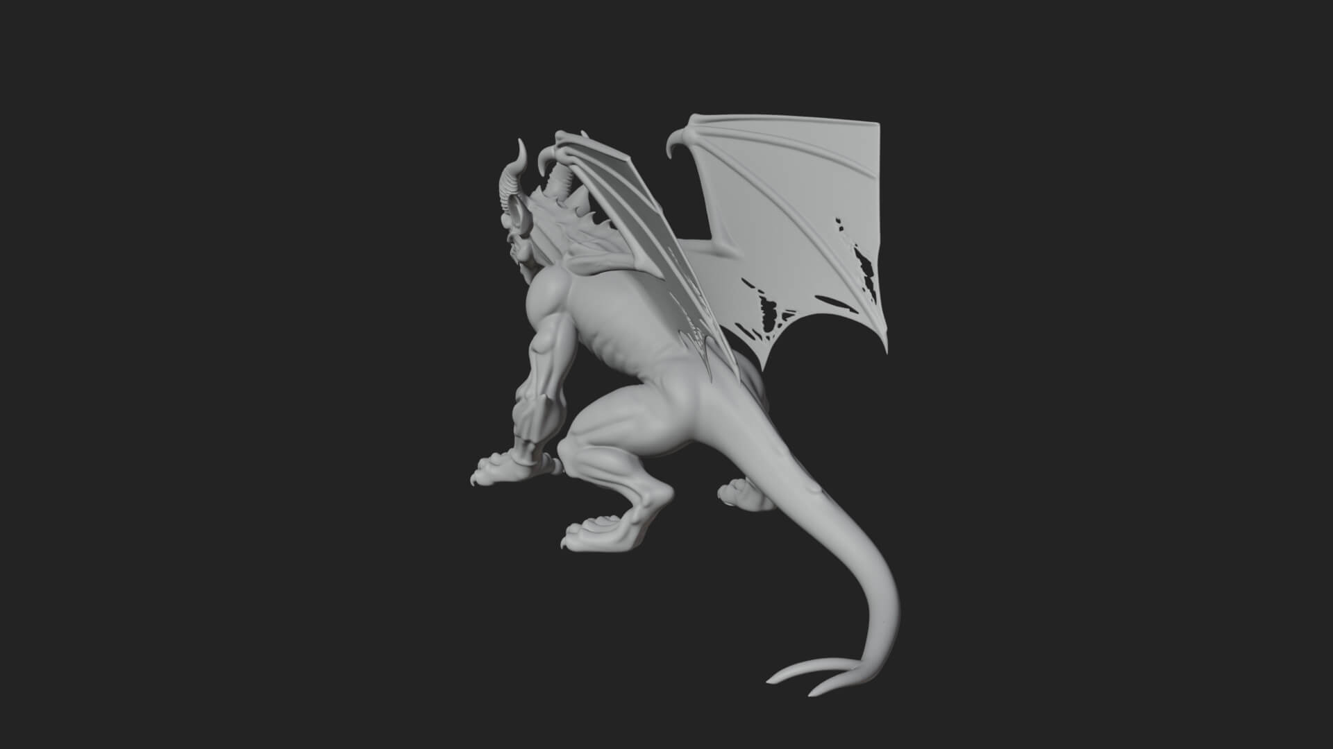Gothic Gargoyle Statue Design 10 3D Print Model 3D Model
