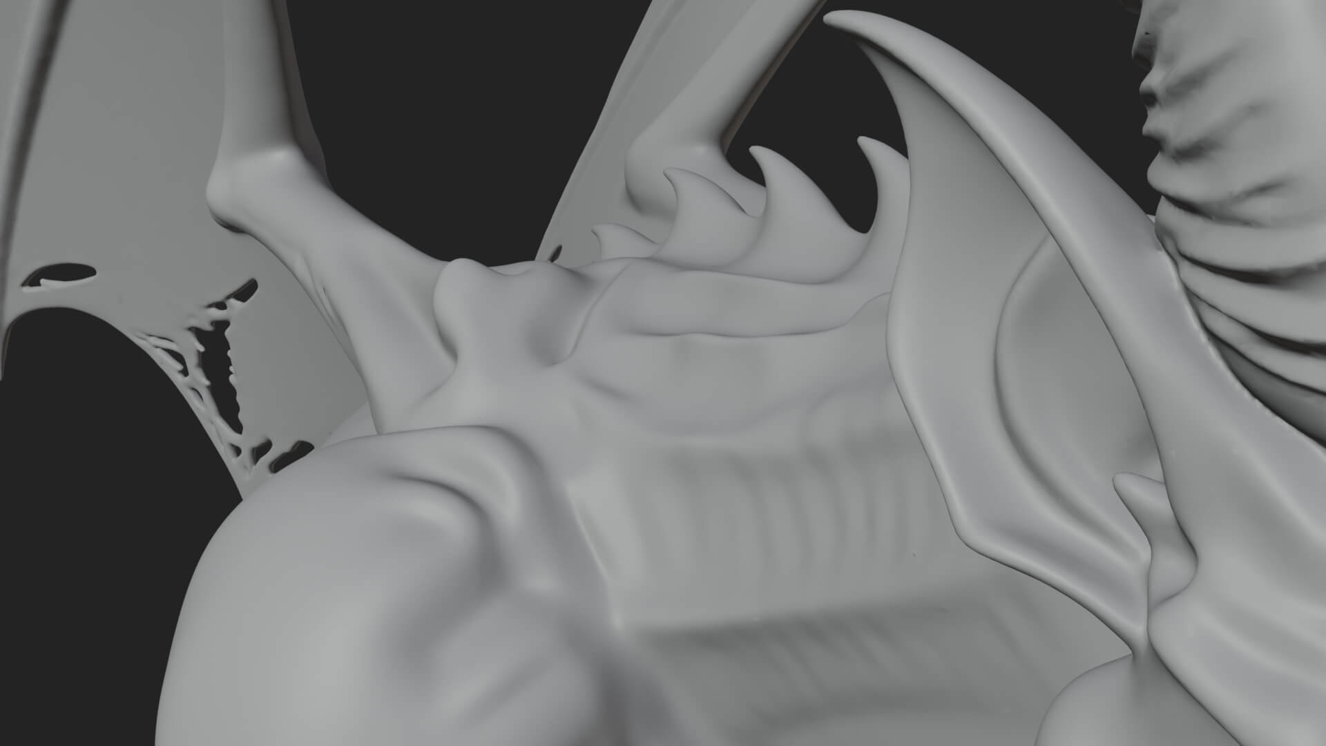 Gothic Gargoyle Statue Design 10 3D Print Model 3D Model