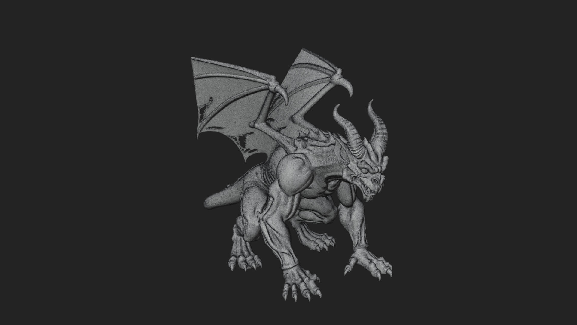 Gothic Gargoyle Statue Design 10 3D Print Model 3D Model