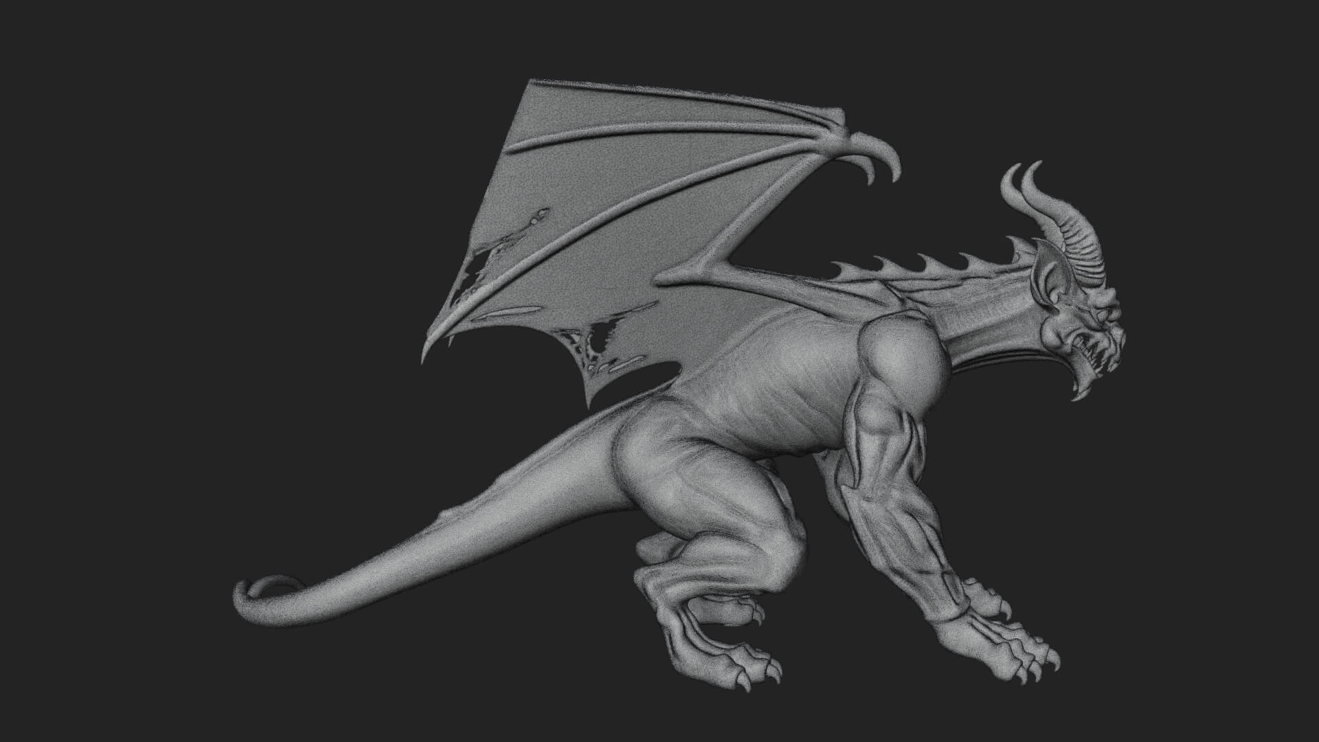 Gothic Gargoyle Statue Design 10 3D Print Model 3D Model
