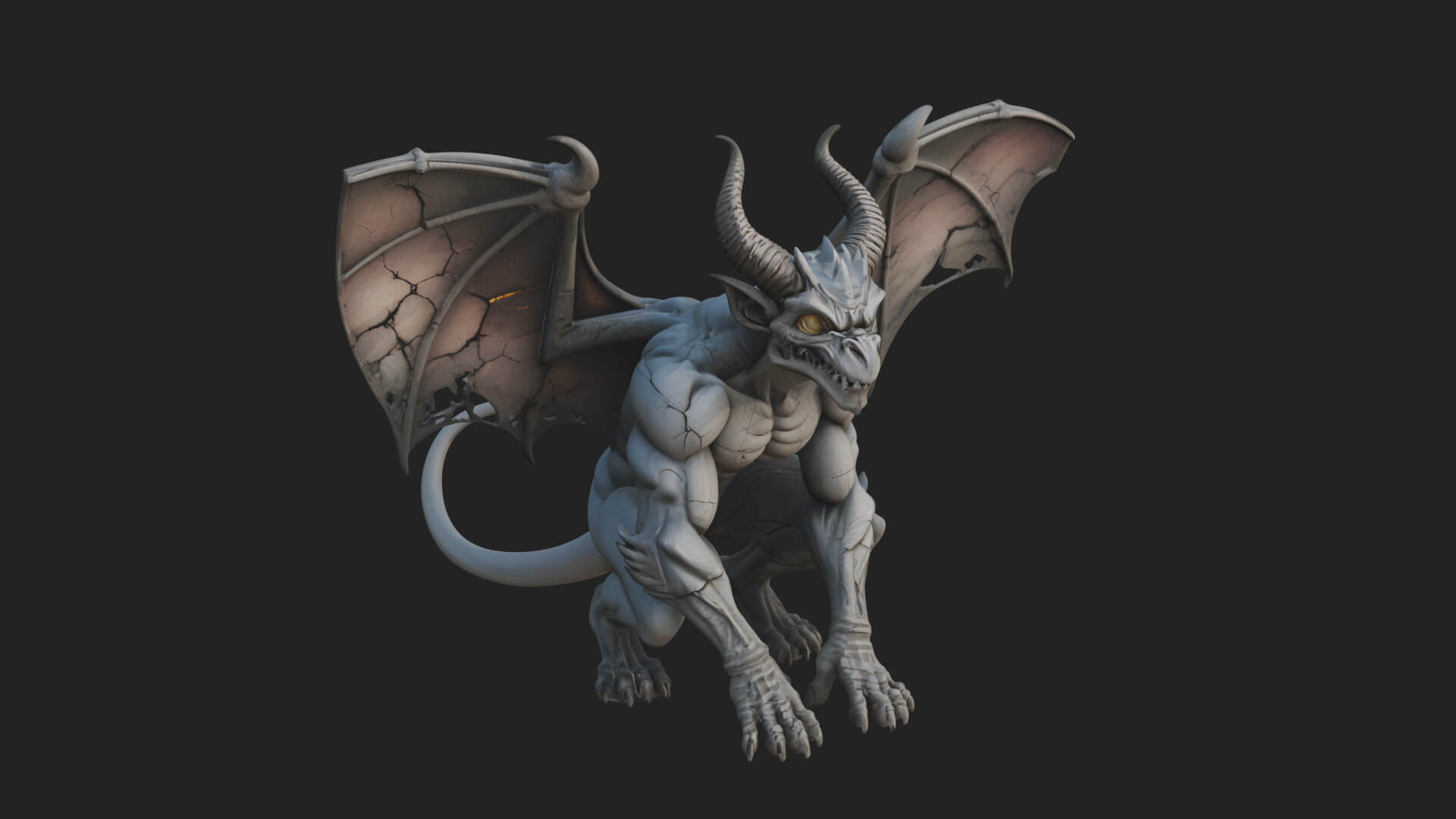 Gothic Gargoyle Statue Design 11 3D Print Model 3D Model