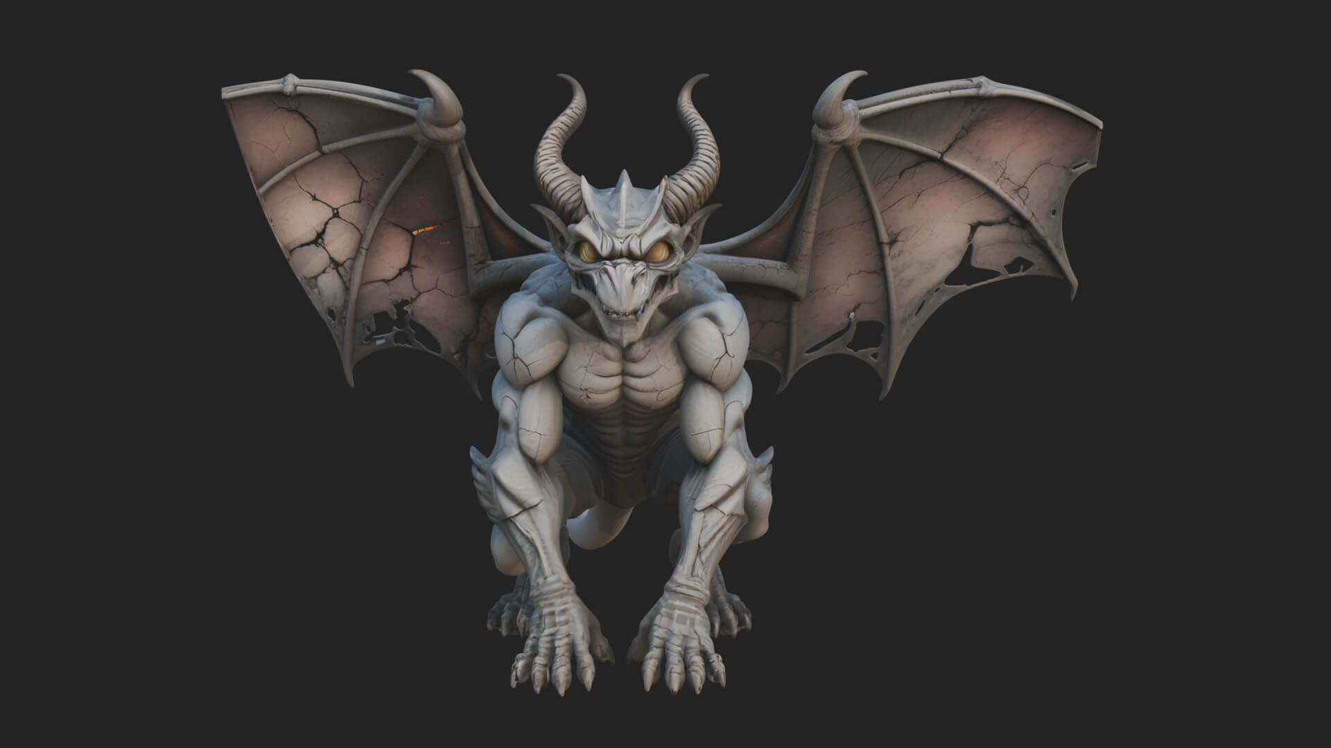Gothic Gargoyle Statue Design 11 3D Print Model 3D Model
