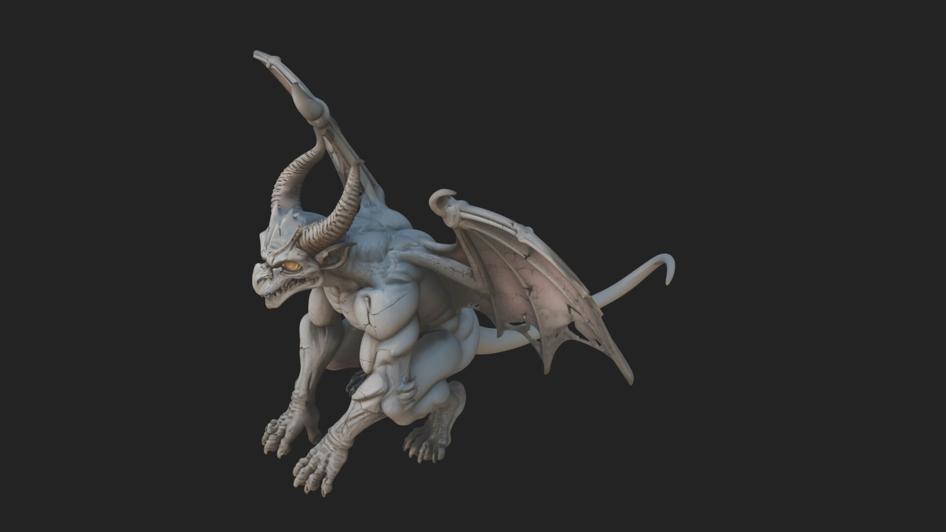 Gothic Gargoyle Statue Design 11 3D Print Model 3D Model