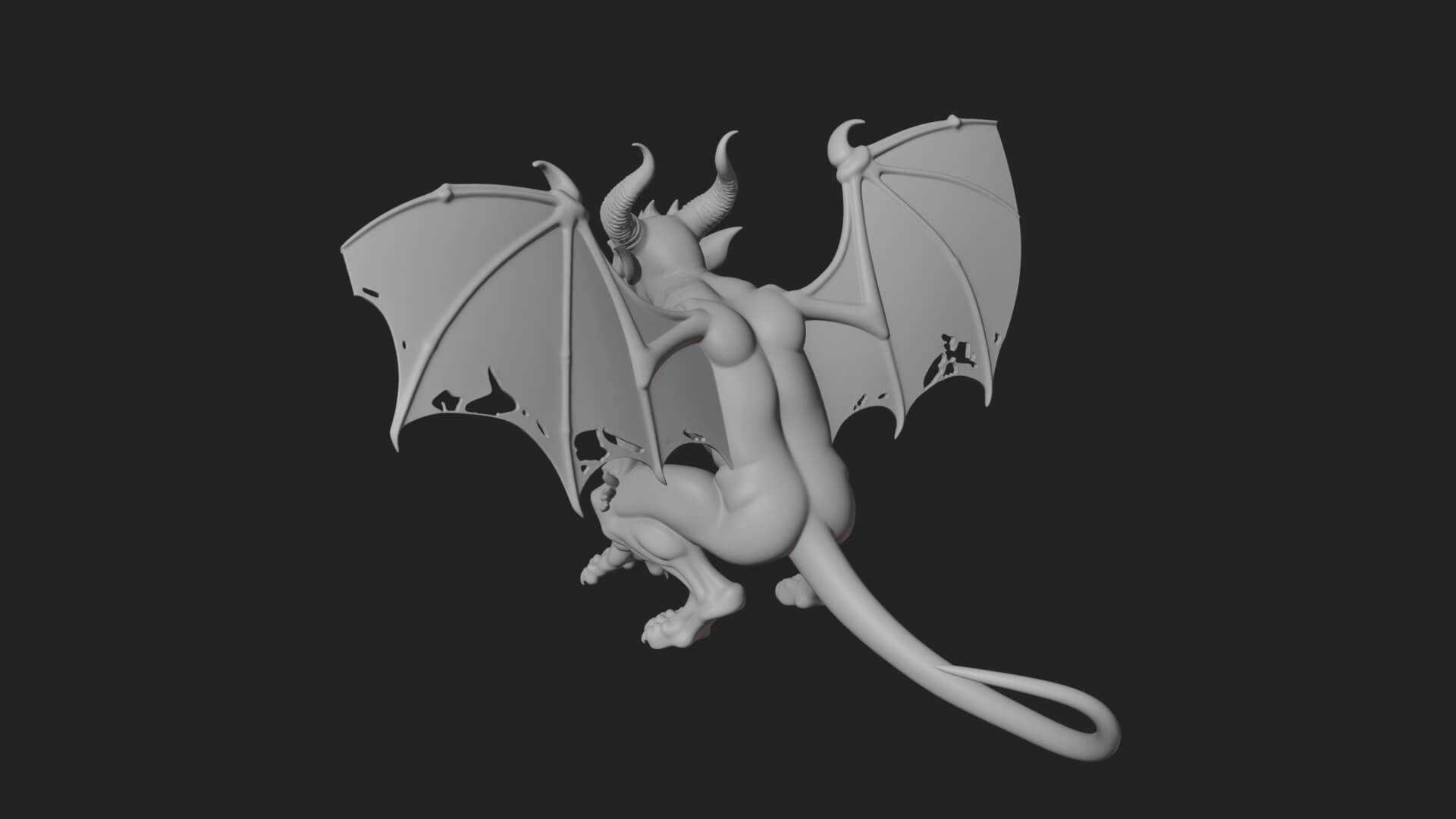 Gothic Gargoyle Statue Design 11 3D Print Model 3D Model