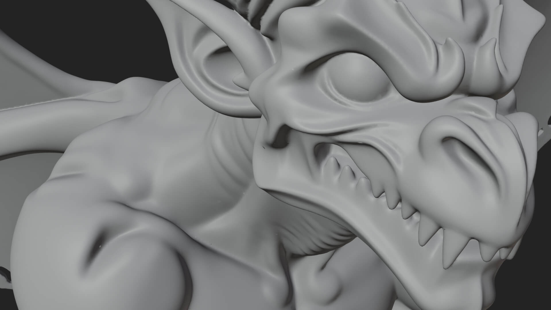 Gothic Gargoyle Statue Design 11 3D Print Model 3D Model