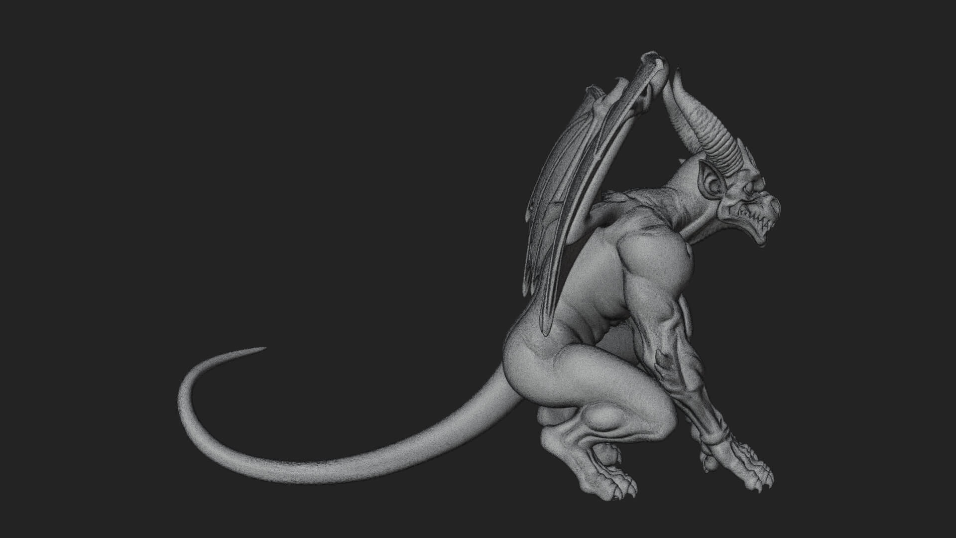 Gothic Gargoyle Statue Design 11 3D Print Model 3D Model