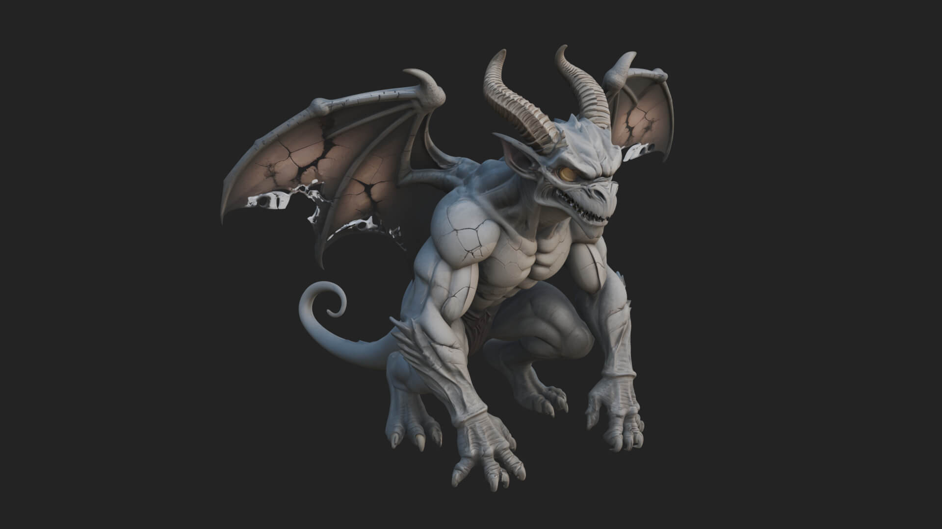 Gothic Gargoyle Statue Design 12 3d Print Model 3D Model