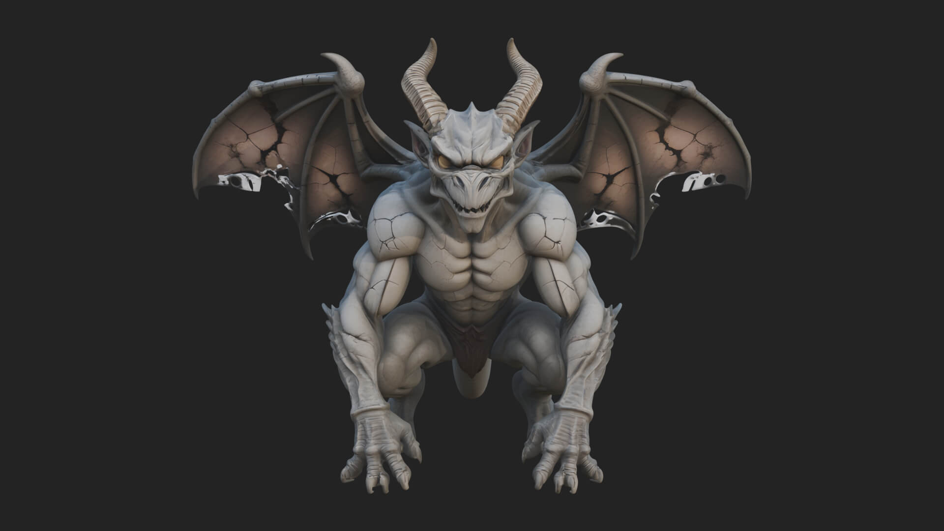 Gothic Gargoyle Statue Design 12 3d Print Model 3D Model