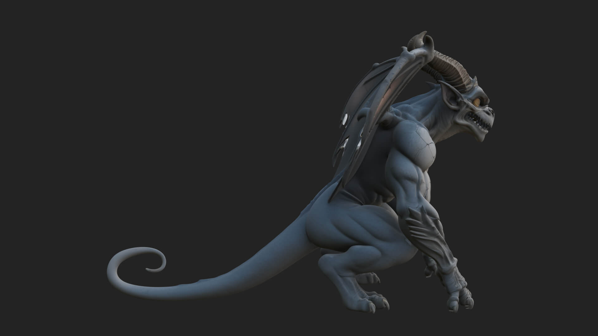 Gothic Gargoyle Statue Design 12 3d Print Model 3D Model