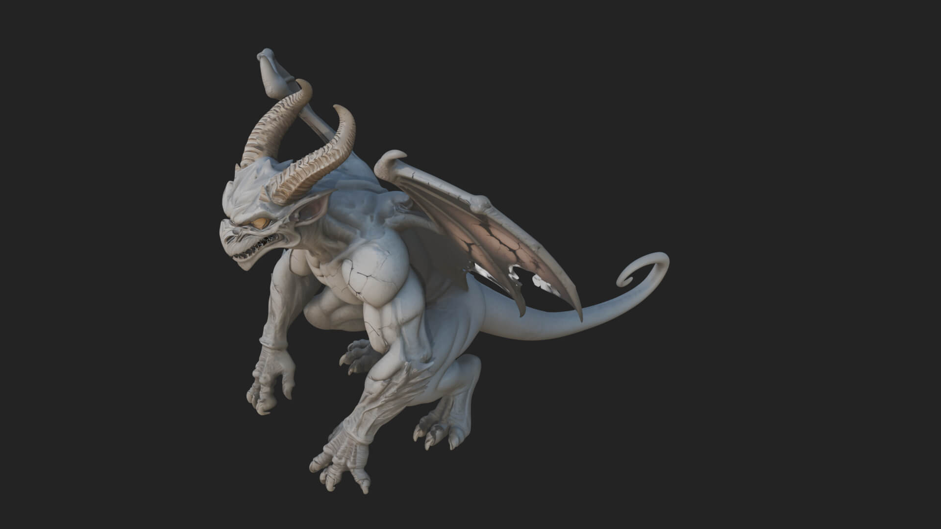 Gothic Gargoyle Statue Design 12 3d Print Model 3D Model