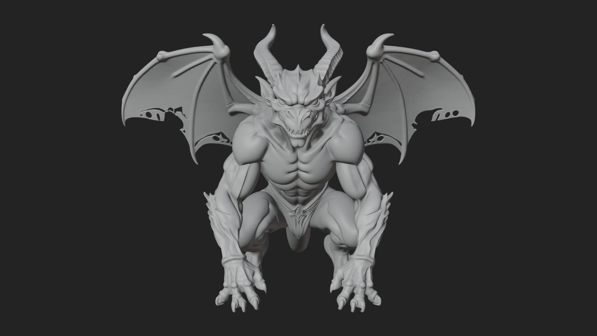 Gothic Gargoyle Statue Design 12 3d Print Model 3D Model