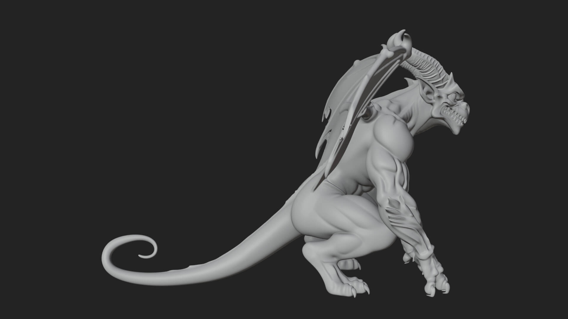 Gothic Gargoyle Statue Design 12 3d Print Model 3D Model