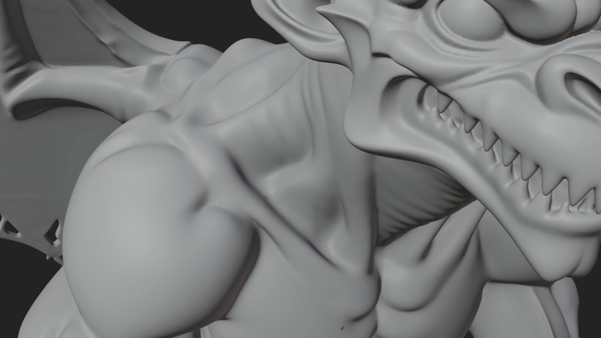 Gothic Gargoyle Statue Design 12 3d Print Model 3D Model