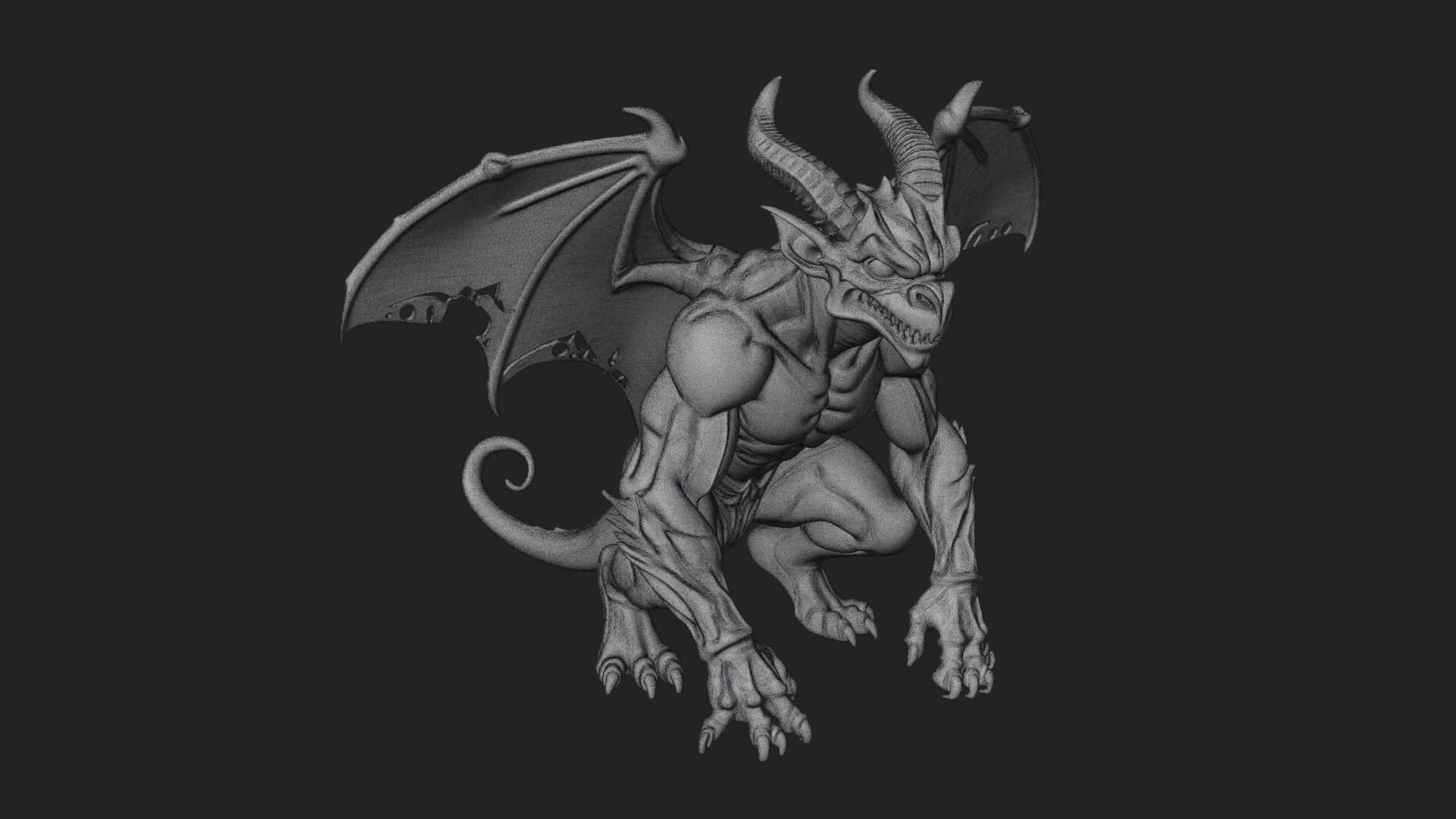 Gothic Gargoyle Statue Design 12 3d Print Model 3D Model