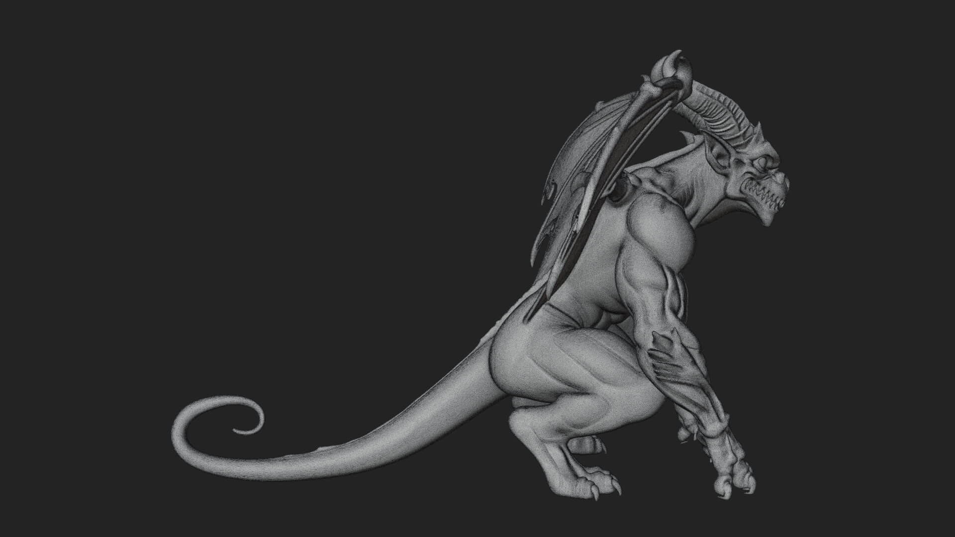 Gothic Gargoyle Statue Design 12 3d Print Model 3D Model