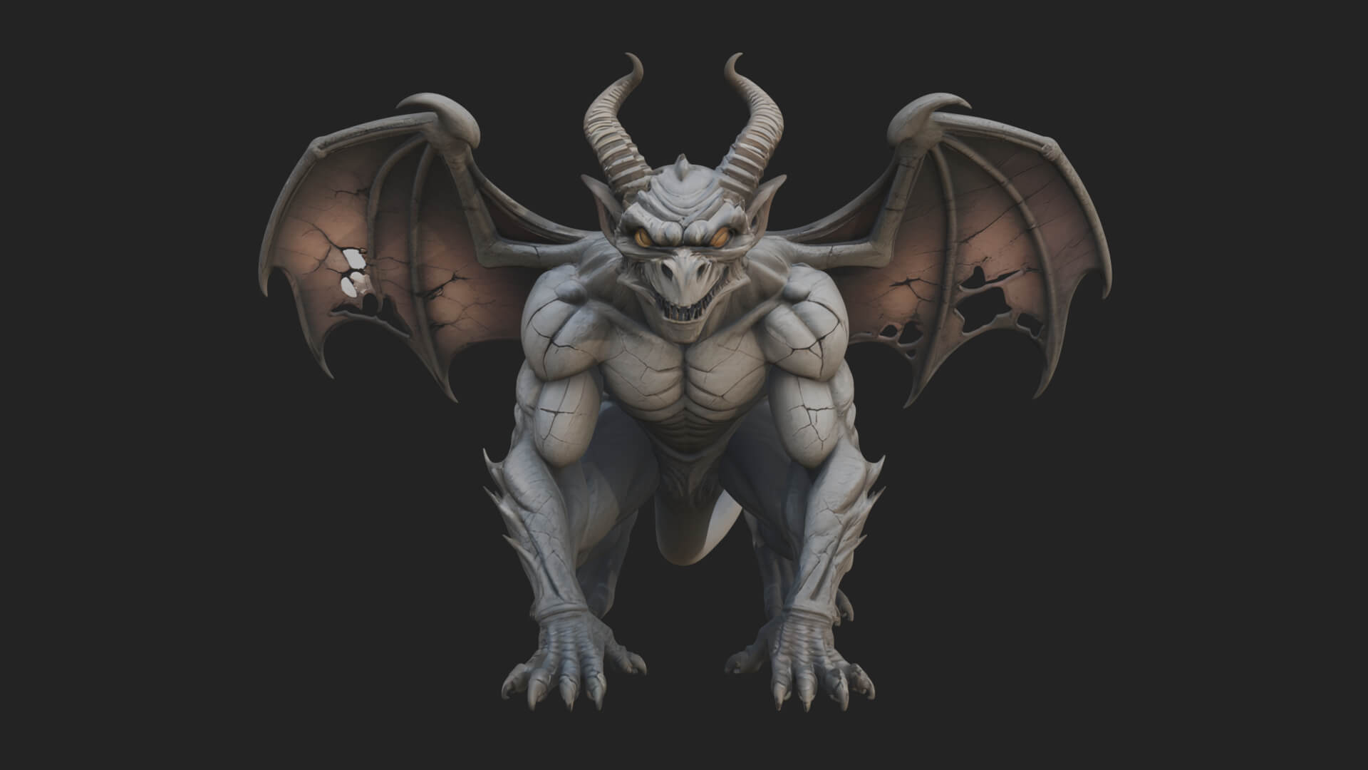 Gothic Gargoyle Statue Design 9 3D Print Model 3D Model
