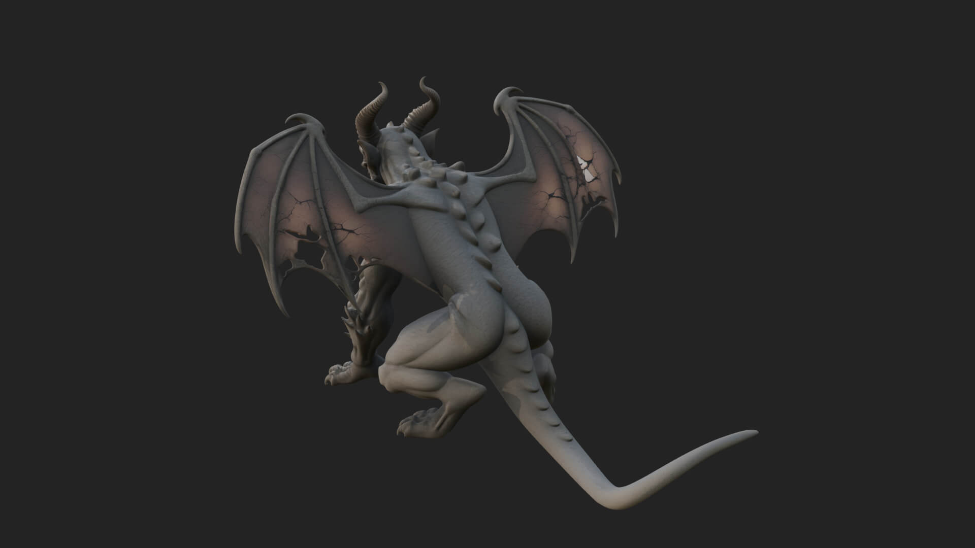 Gothic Gargoyle Statue Design 9 3D Print Model 3D Model