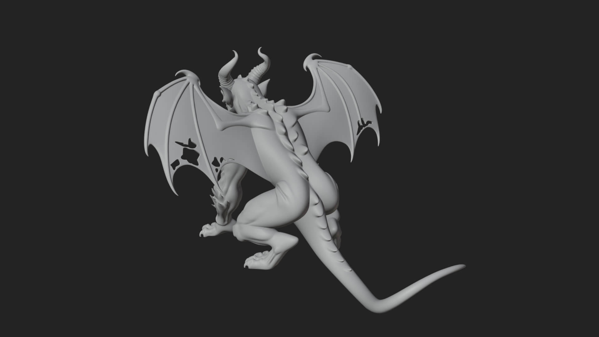 Gothic Gargoyle Statue Design 9 3D Print Model 3D Model