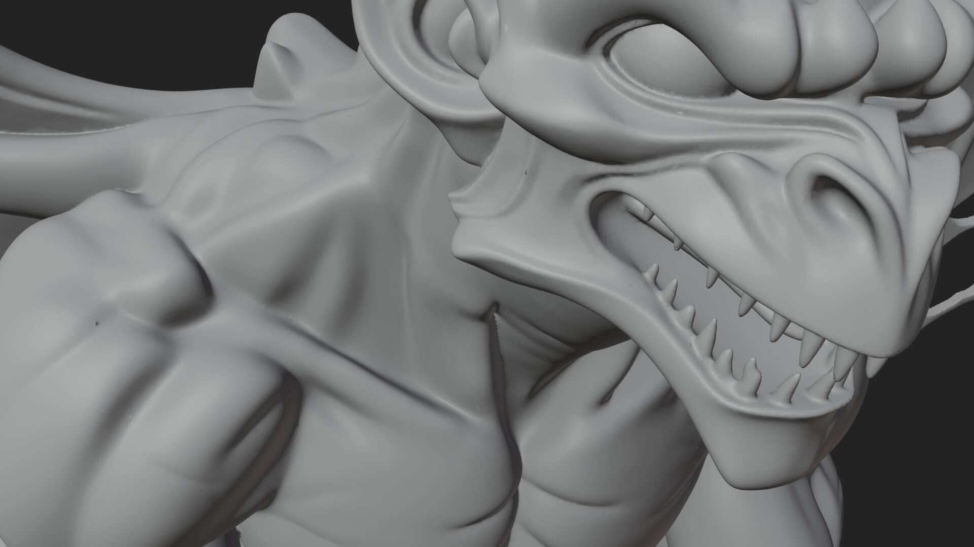 Gothic Gargoyle Statue Design 9 3D Print Model 3D Model