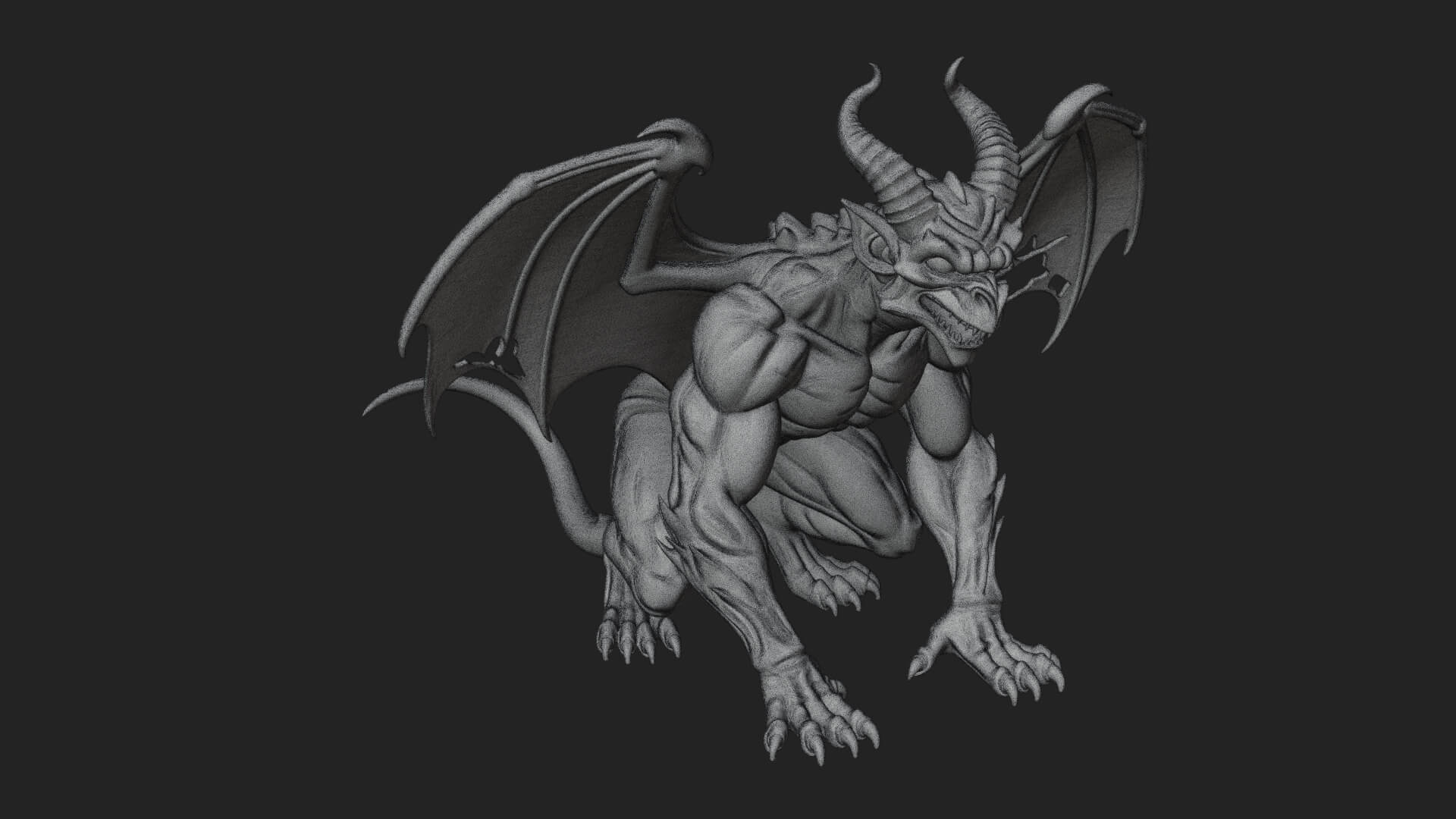 Gothic Gargoyle Statue Design 9 3D Print Model 3D Model