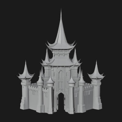 Gothic Spire Tower Design 1 3d Print Model