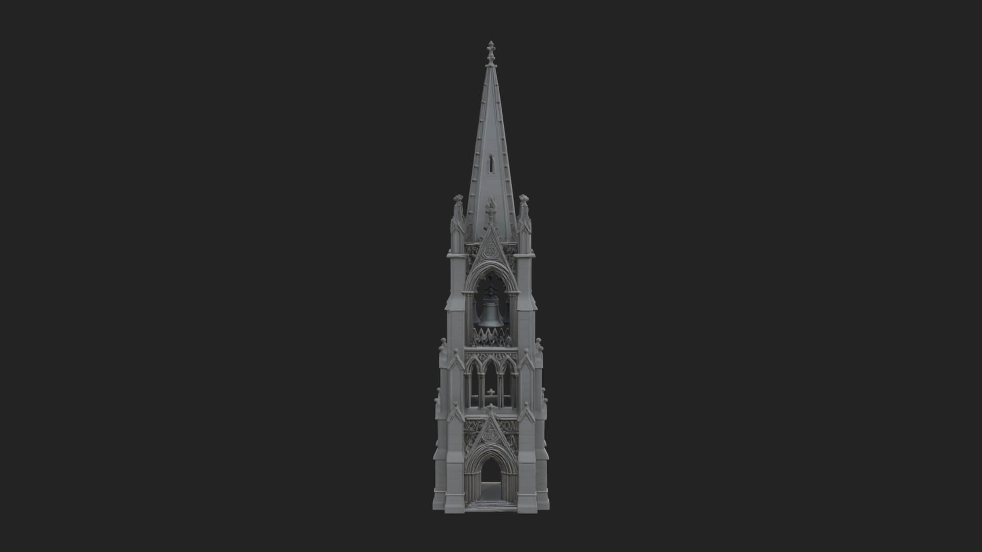 Gothic Spire Tower Design 10 3D Print Model 3D Model