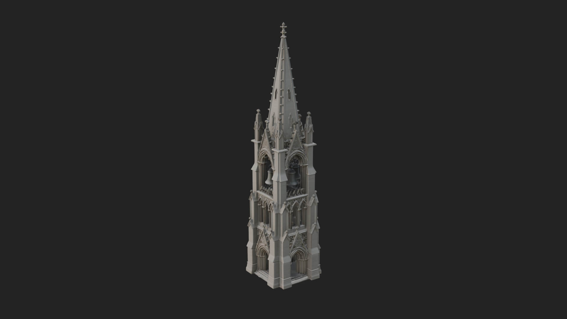 Gothic Spire Tower Design 10 3D Print Model 3D Model